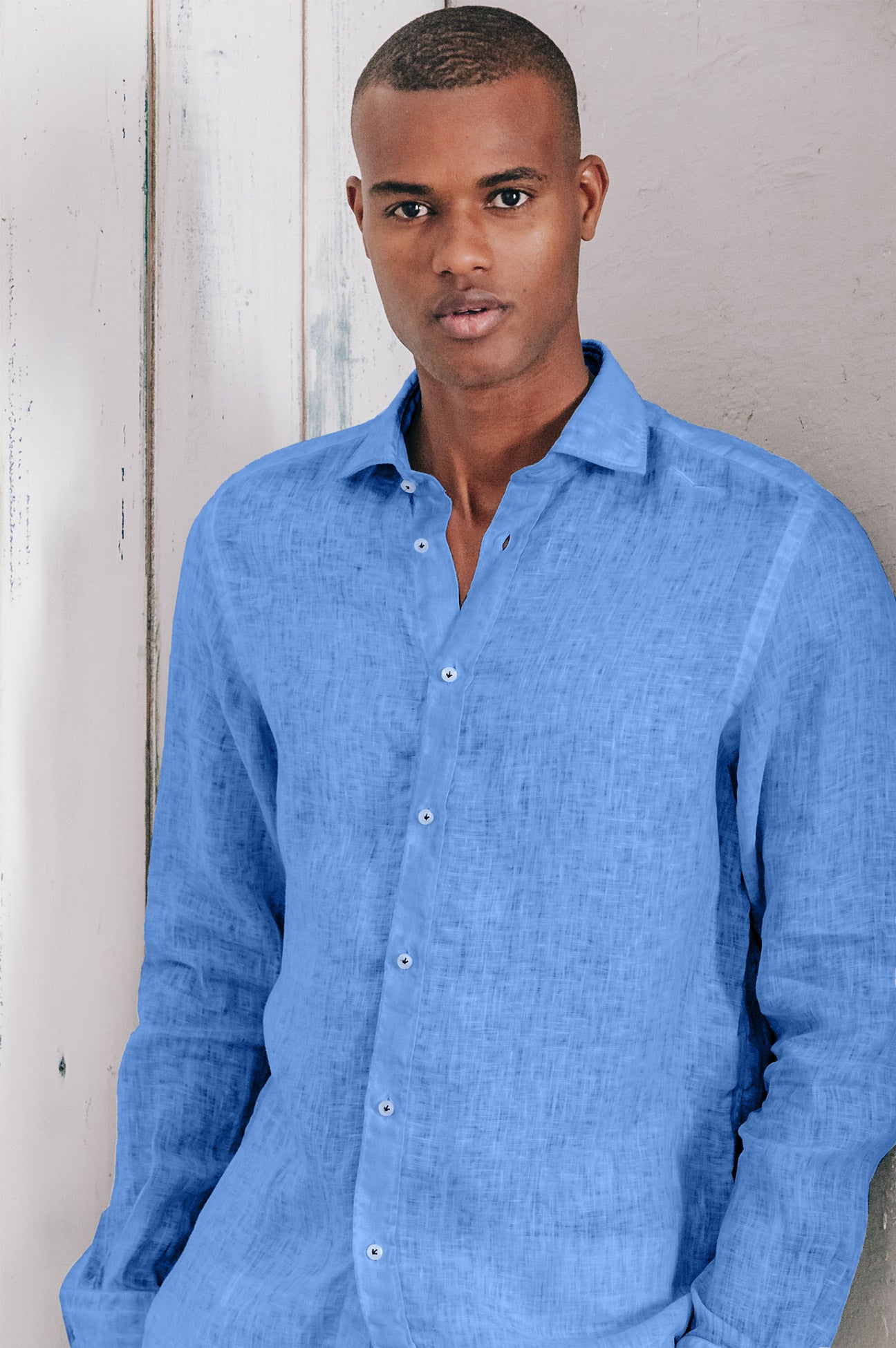 Camicia Lino Relaxed Fit - Oceano