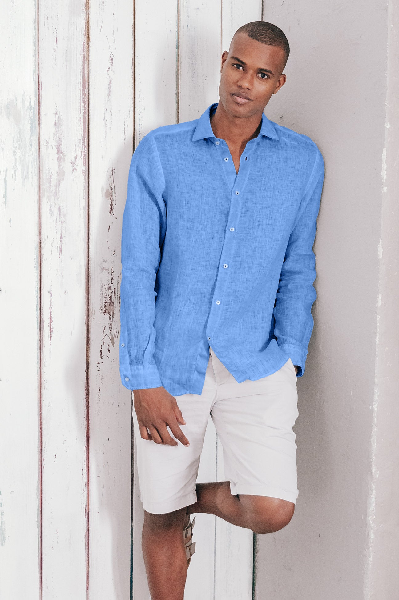 Camicia Lino Relaxed Fit - Oceano