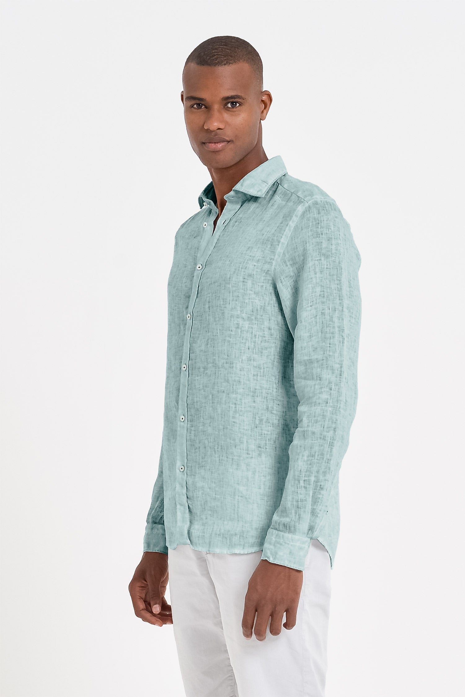Camicia Lino Relax Fit - Shark