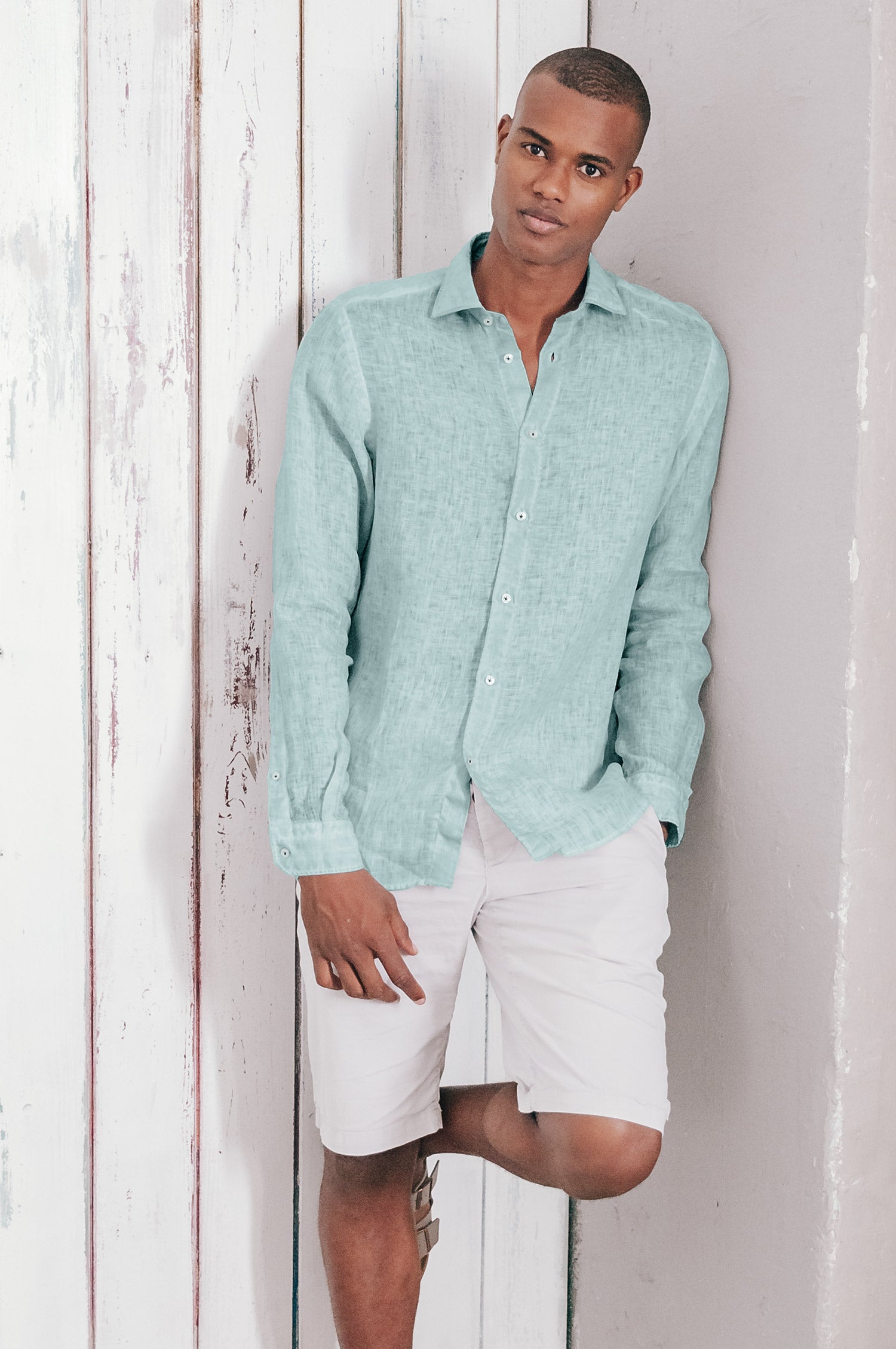 Camicia Lino Relax Fit - Shark