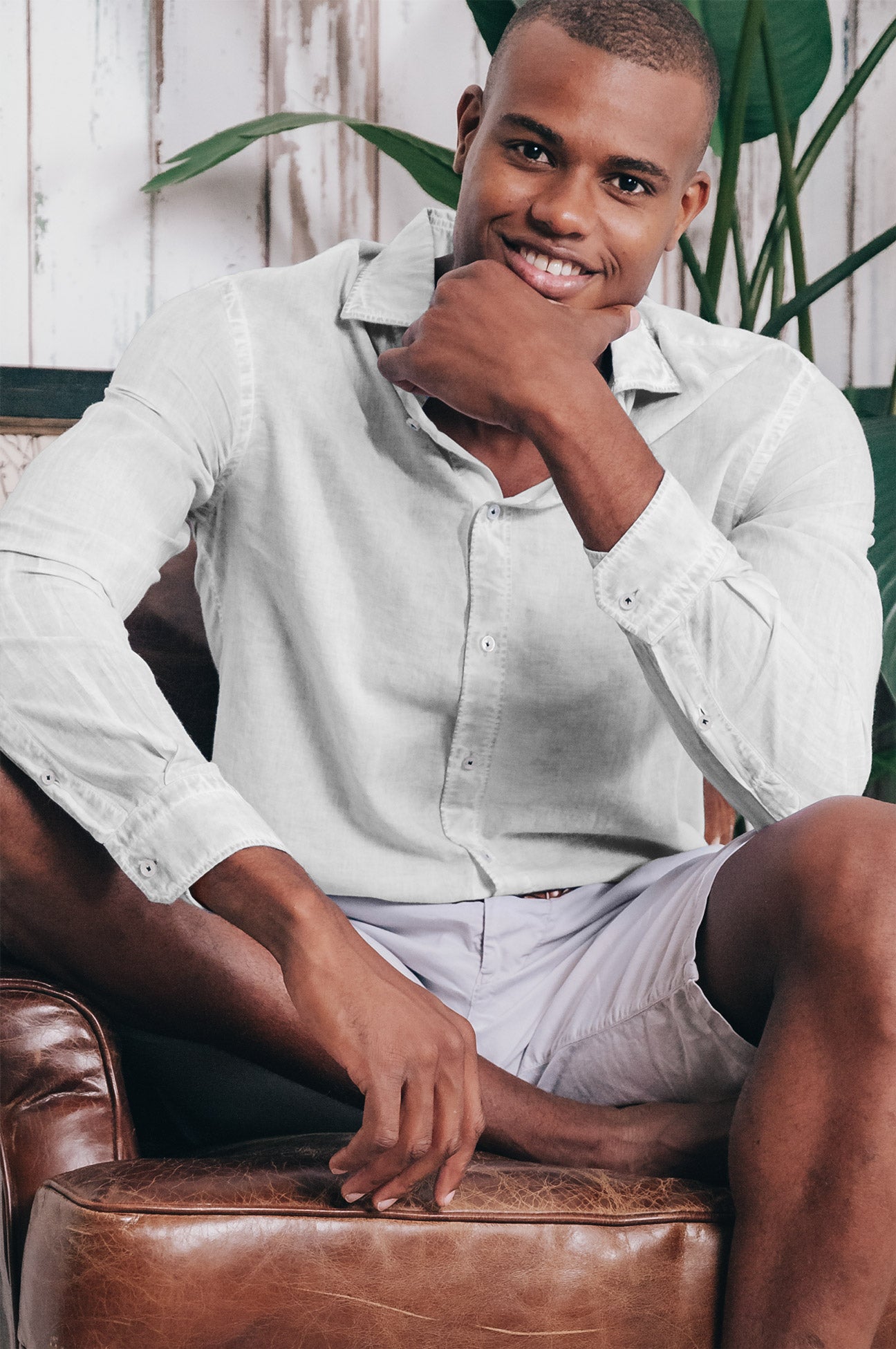 Relaxed Fit Cotton Voile Shirt - Marmo