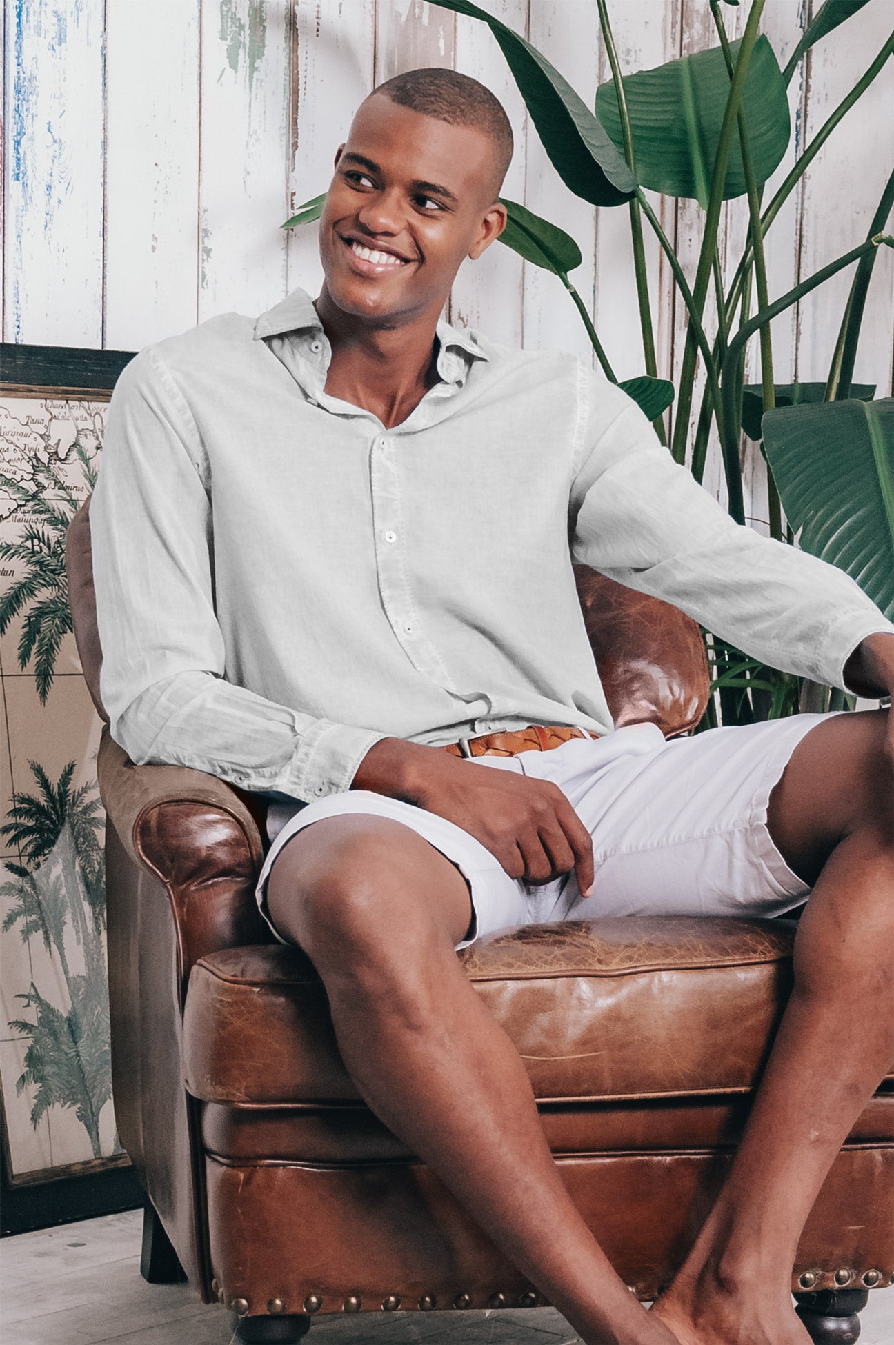 Relaxed Fit Cotton Voile Shirt - Marmo