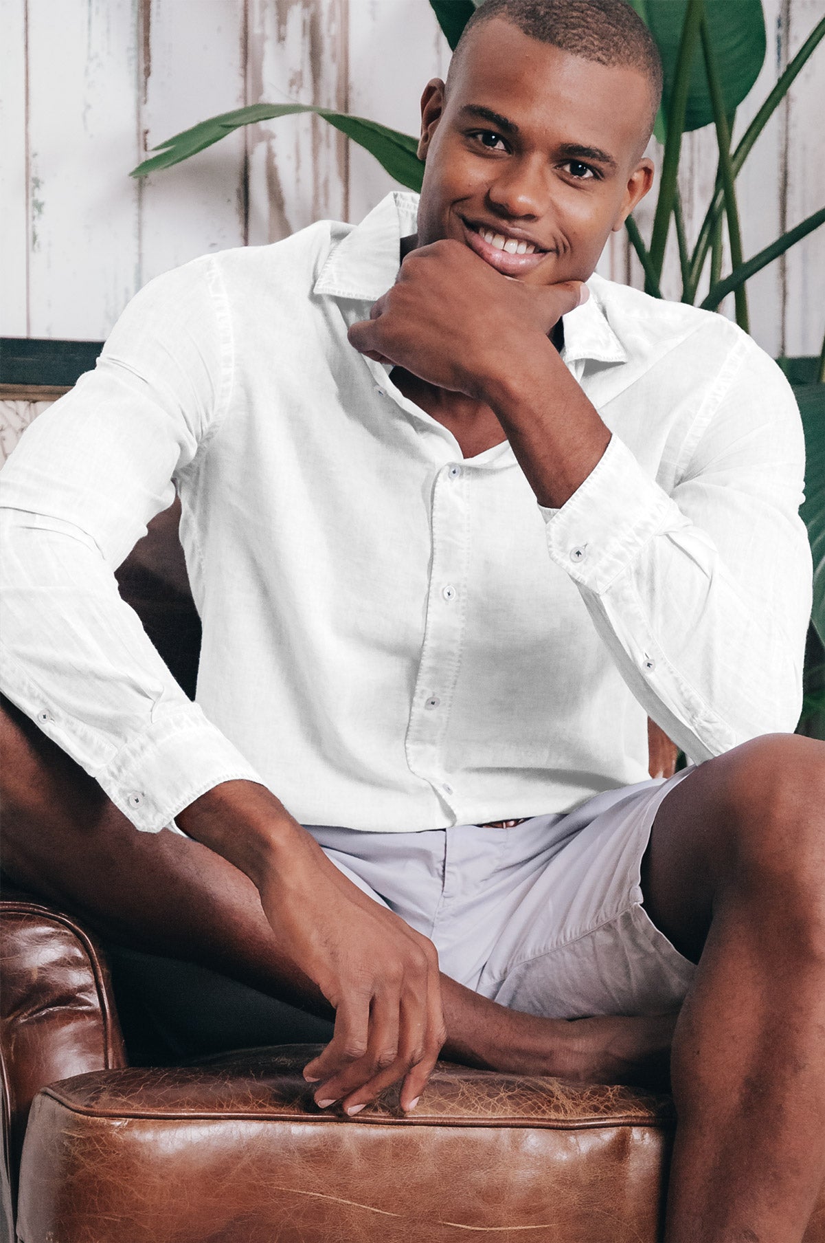 Relaxed Fit Cotton Voile Shirt - White