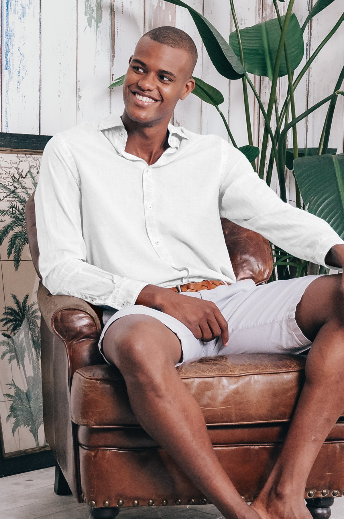 Relaxed Fit Cotton Voile Shirt - White