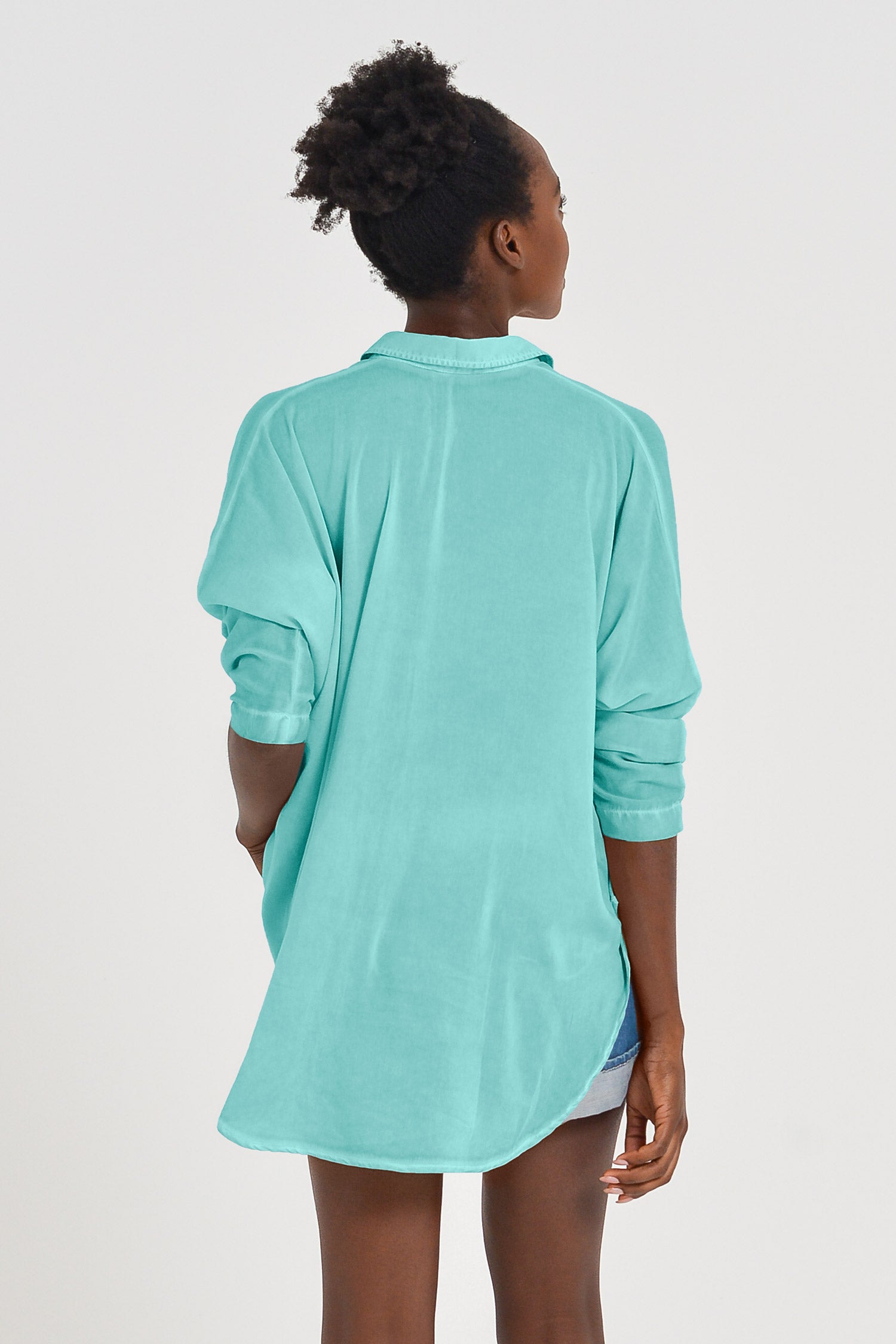 Kimono Polo Shirt - Water