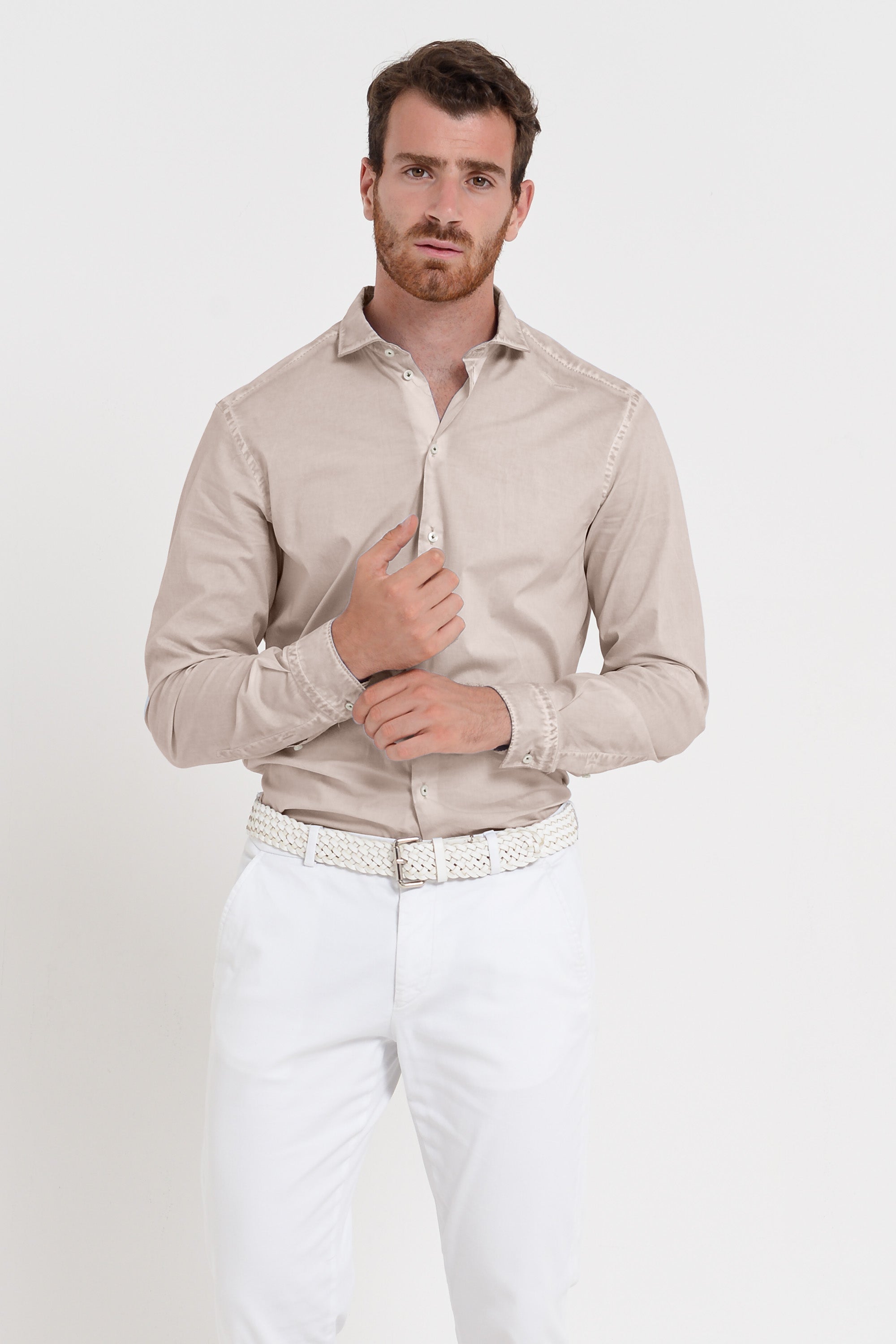 Men's Classic Fit Shirt in Poplin - Canapa