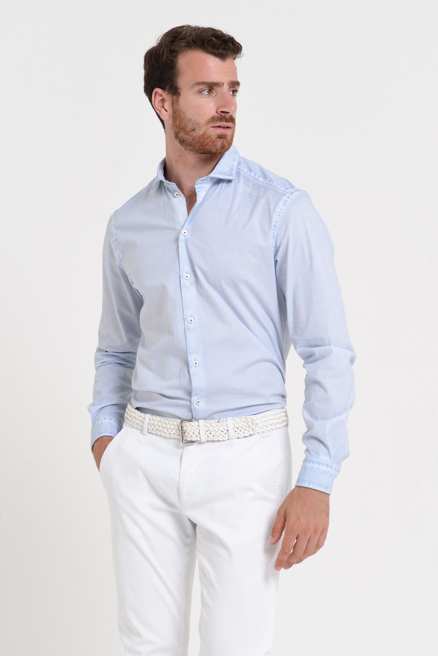 Men's Classic Fit Shirt in Poplin - Fiji