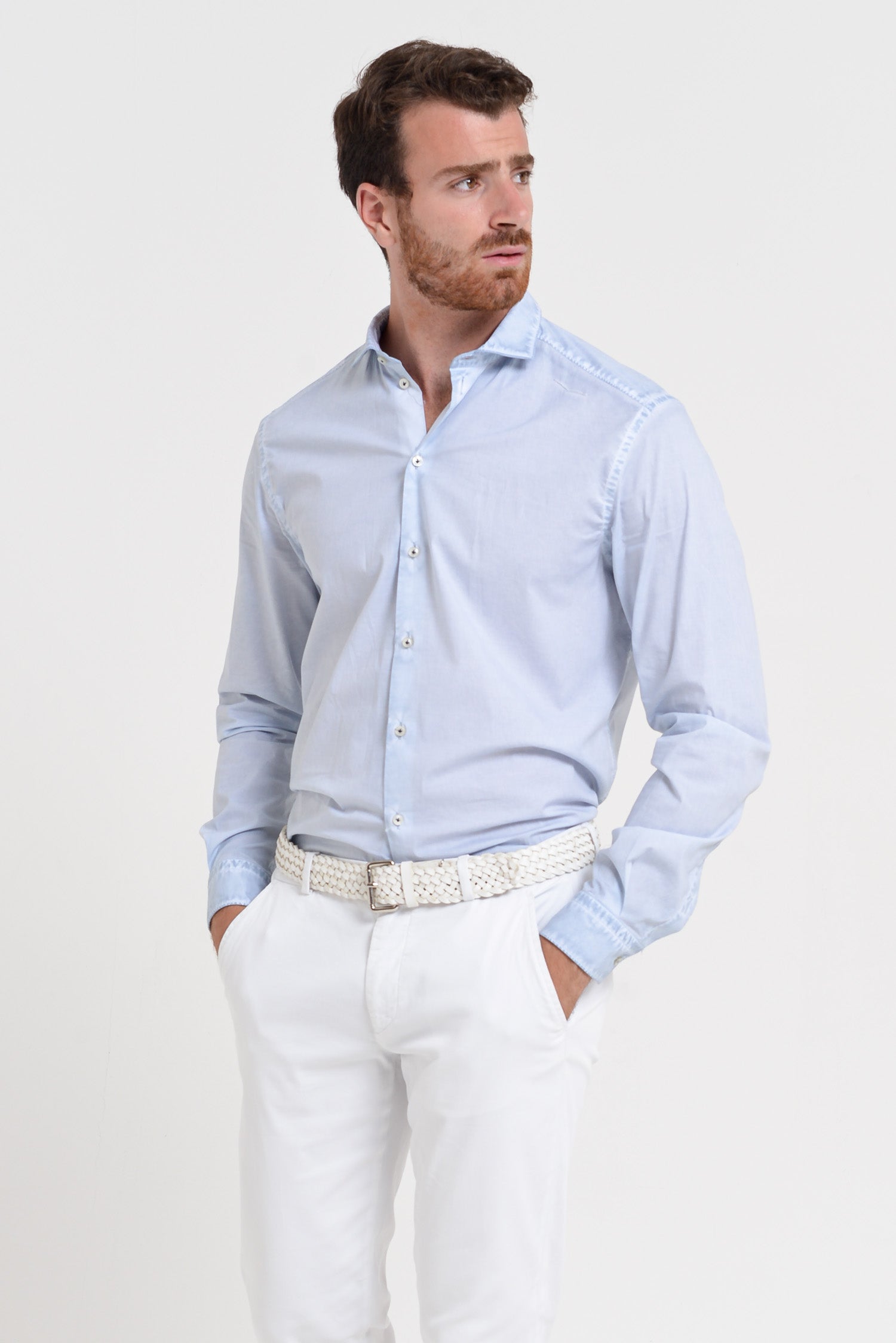Men's Classic Fit Shirt in Poplin - Fiji