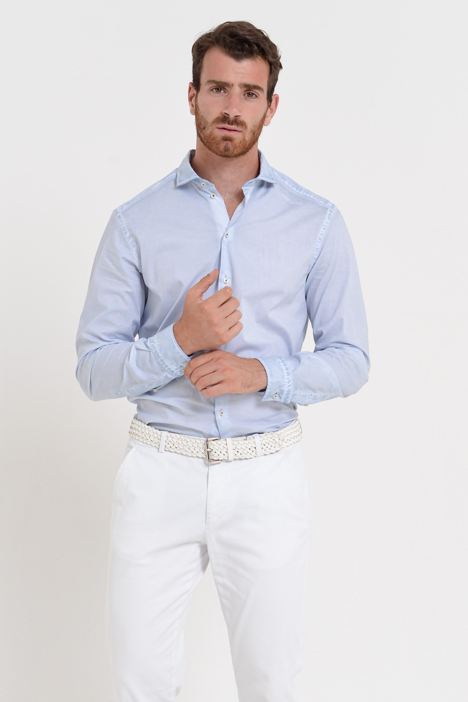 Men's Classic Fit Shirt in Poplin - Fiji