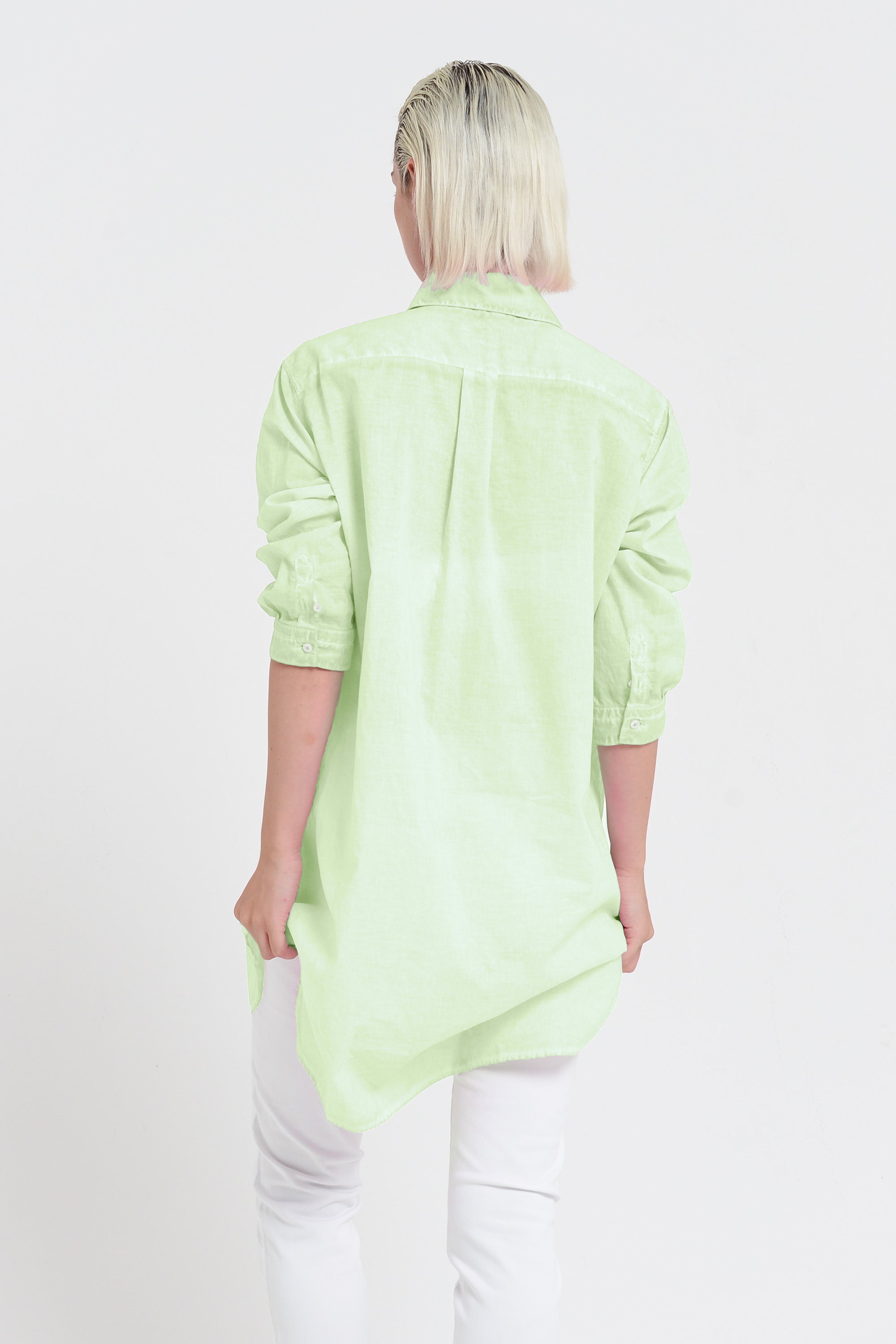 Women's Mini Shirtdress in Cotton Voile - Margarita