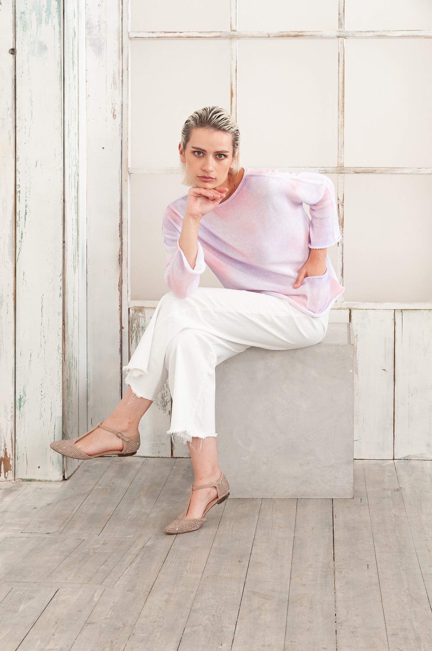 Sofia Knit in Nuvolato Art - Cumulus