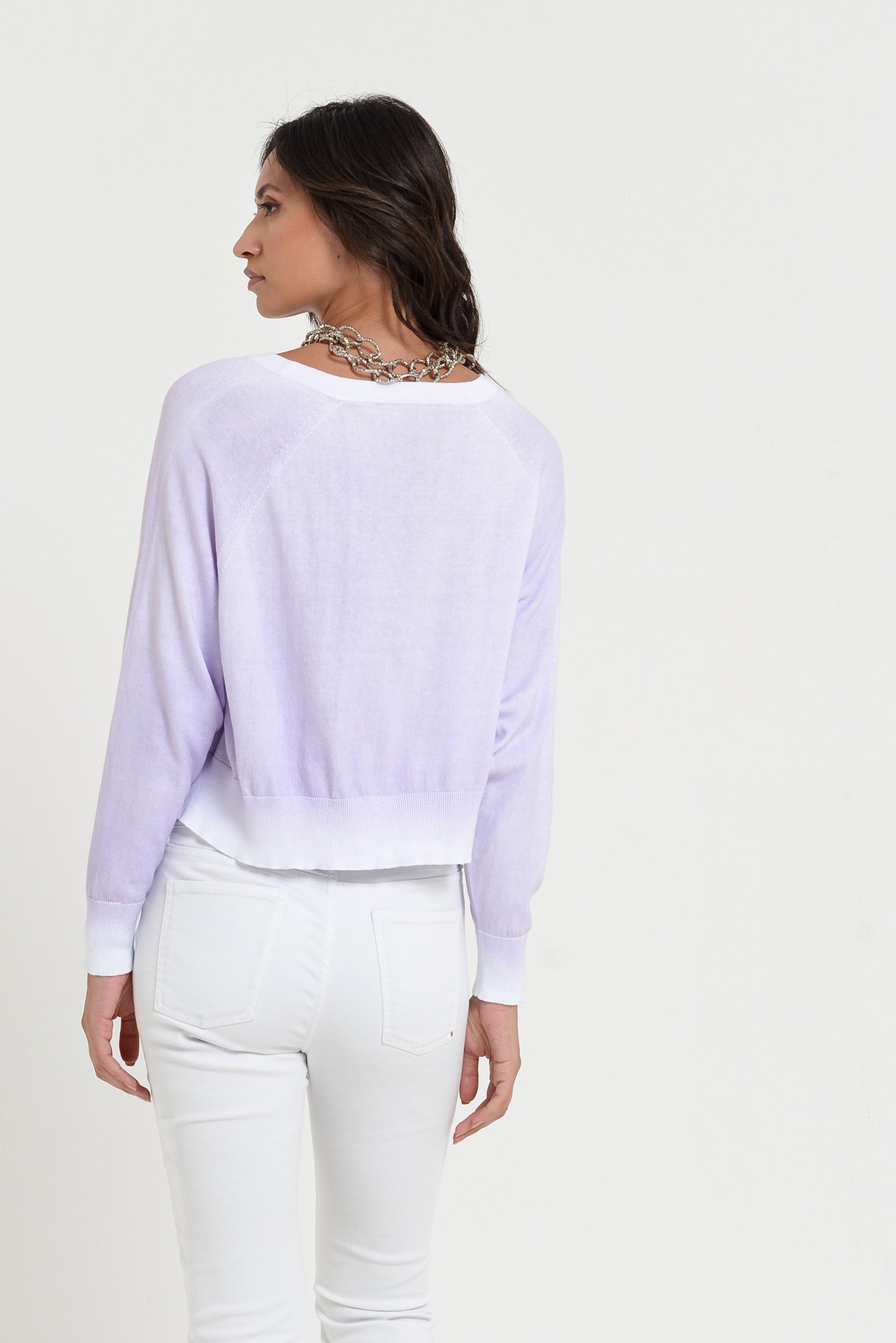 Kim Crewneck in Spray Art - Lilac