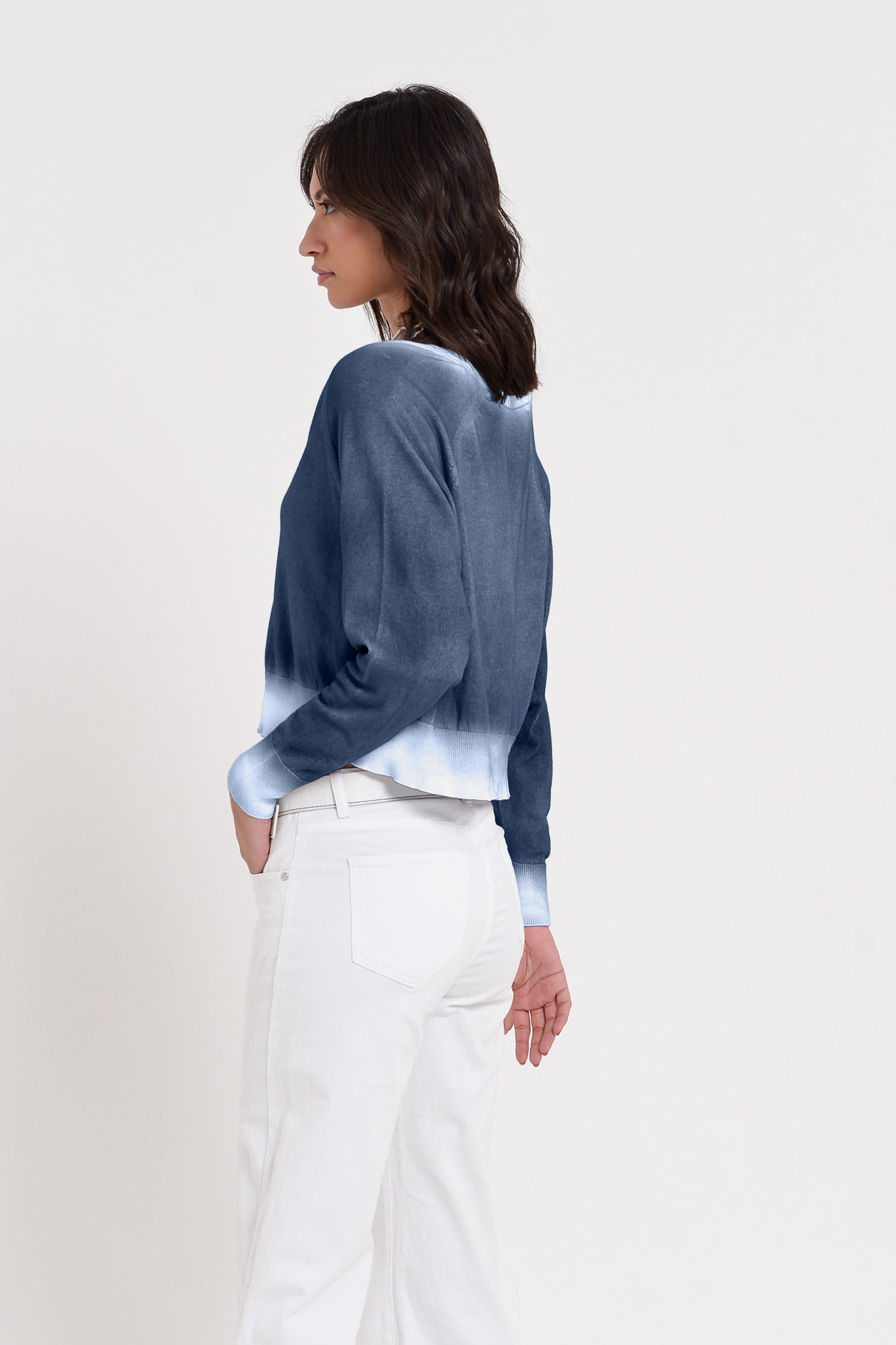 Raven Cardi in Spray Art - Whale