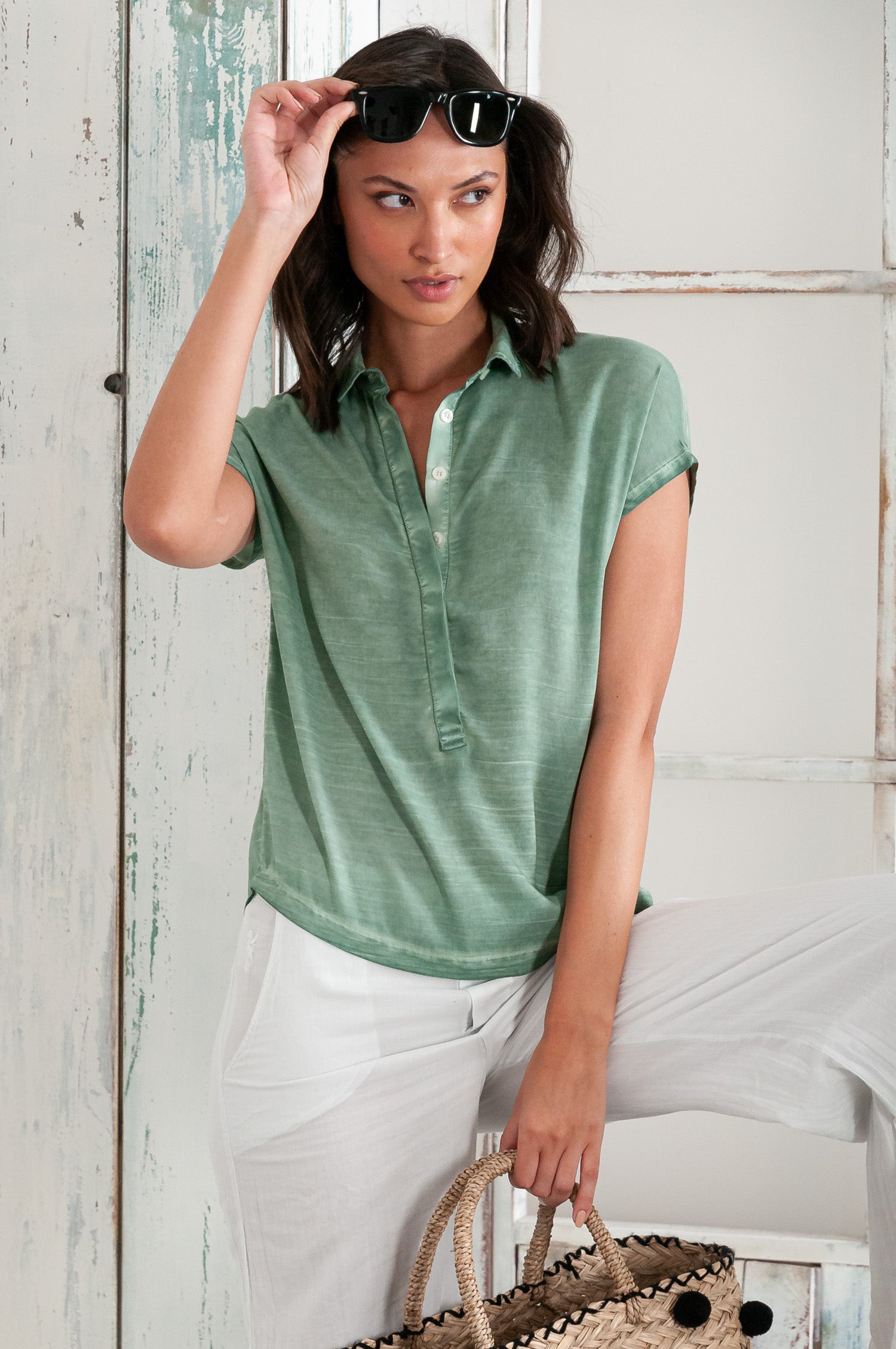 Love Letter Polo Shirt - Juniper