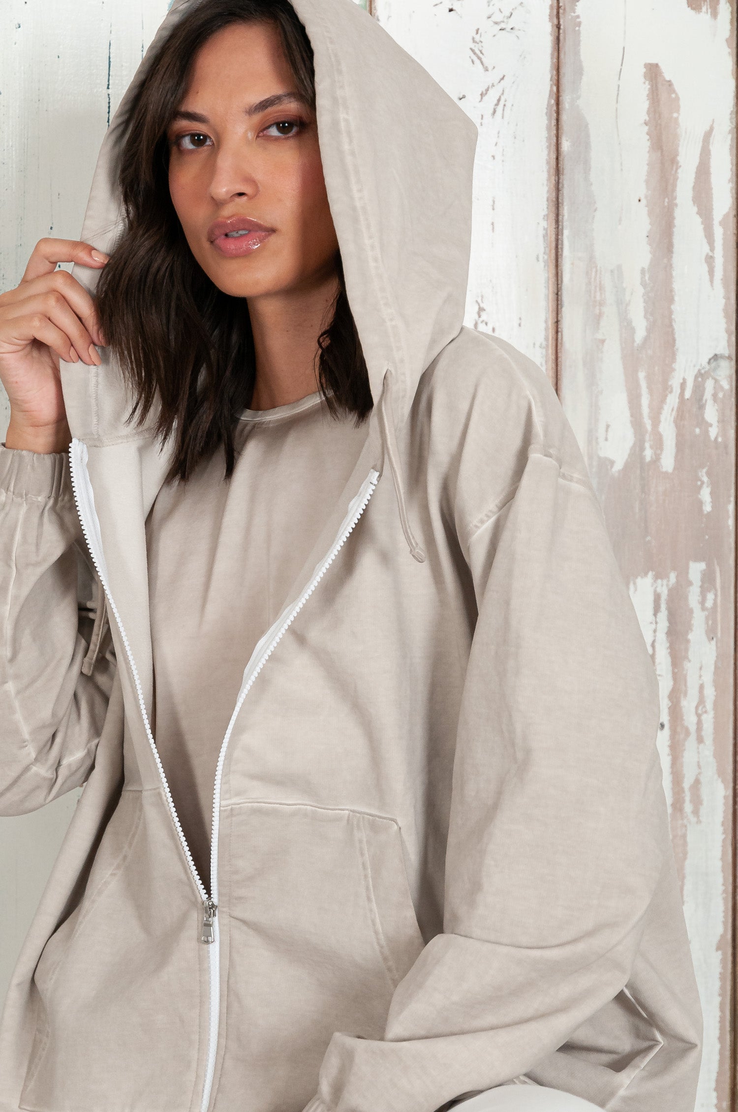 Western Parka - Women’s Full Zip Hooded Fleece Parka - Canapa
