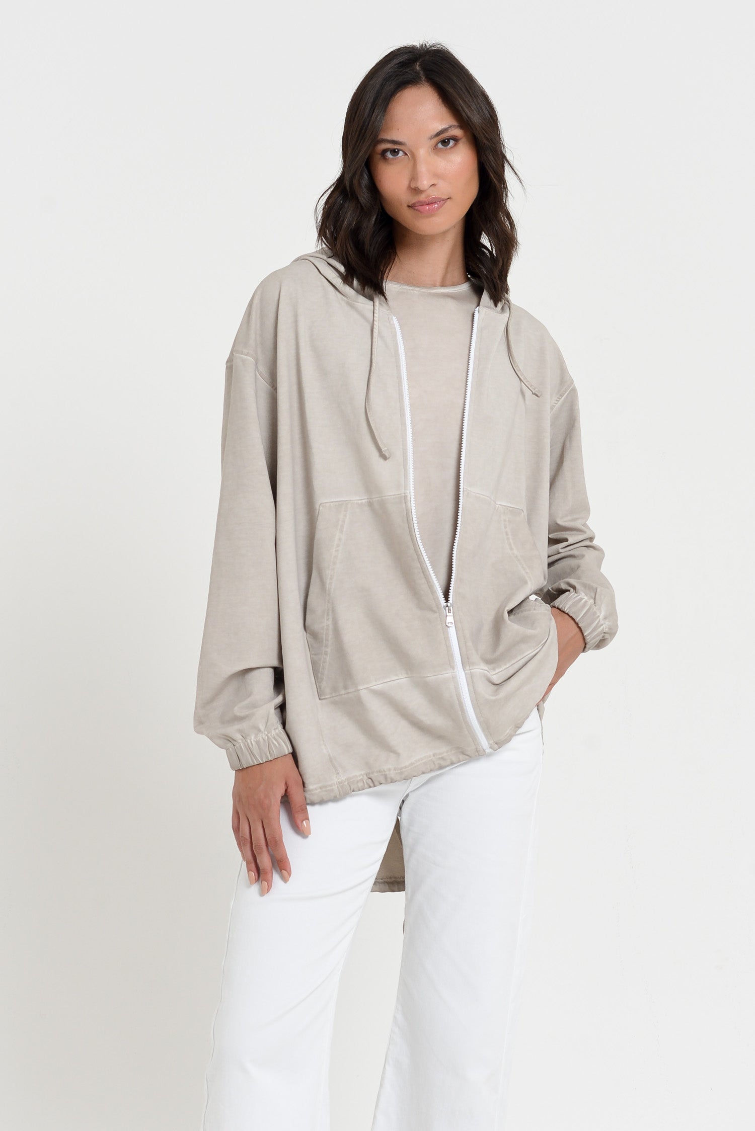 Western Parka - Women’s Full Zip Hooded Fleece Parka - Canapa