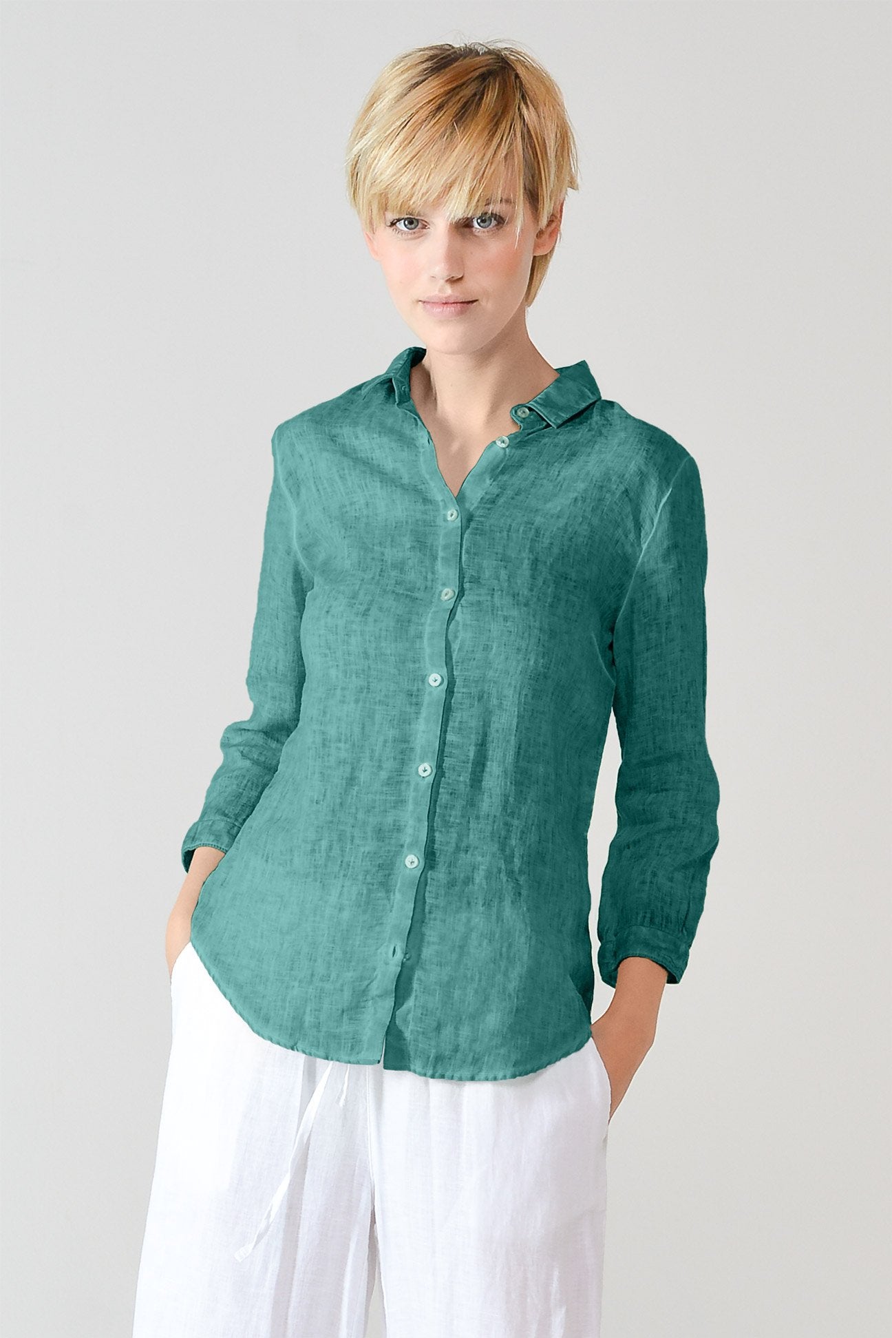 3/4 Sleeve Linen Shirt - Bahama - Shirts