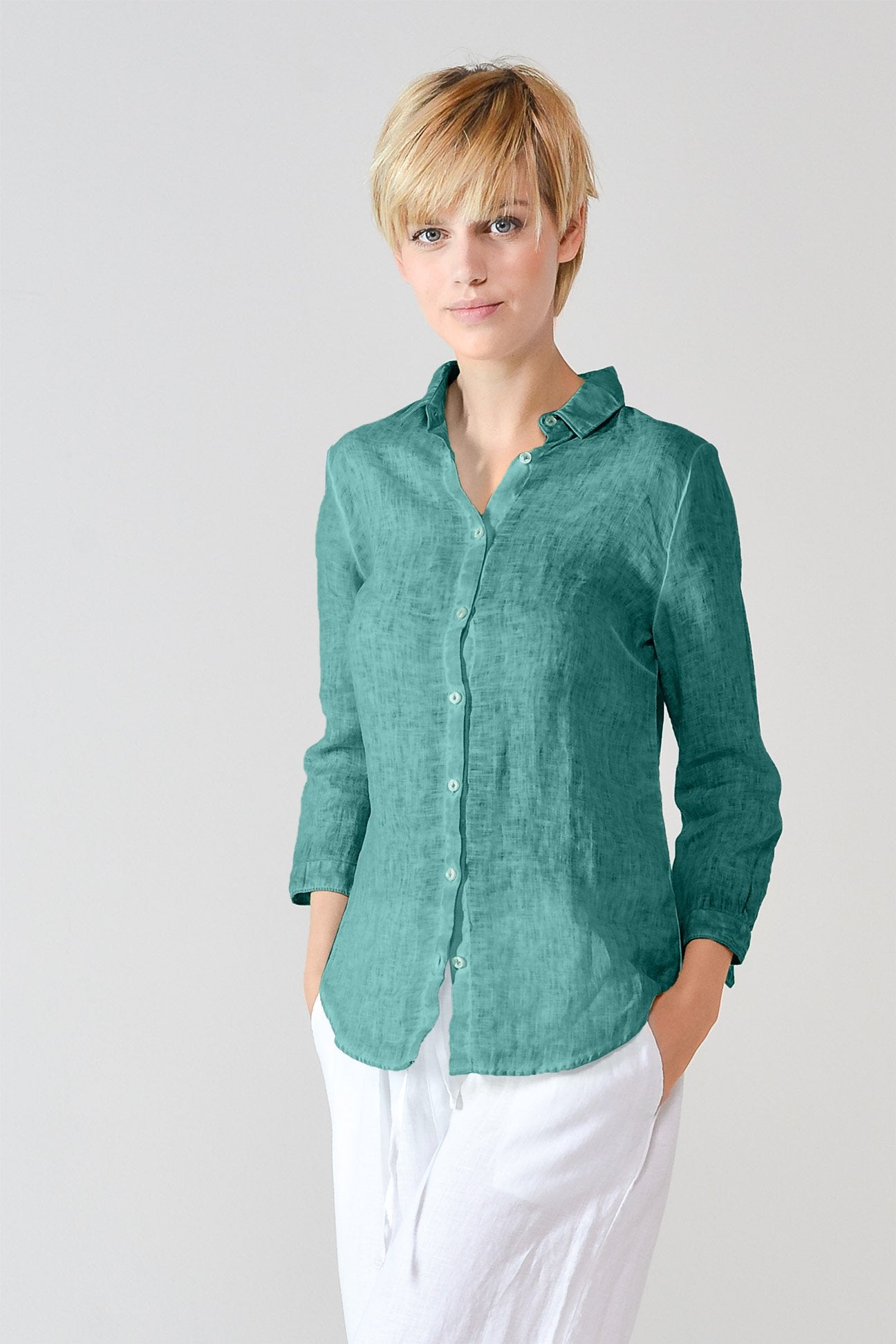 3/4 Sleeve Linen Shirt - Bahama - Shirts