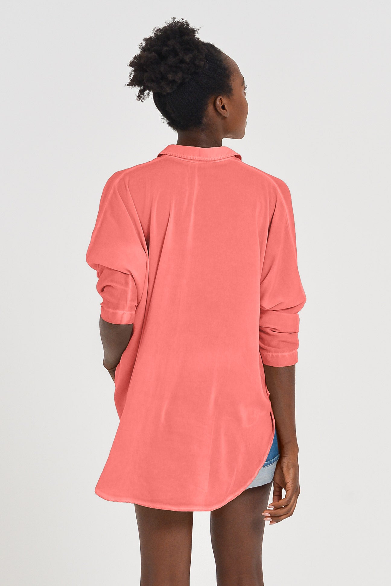 Kimono Polo Shirt - Hibiscus