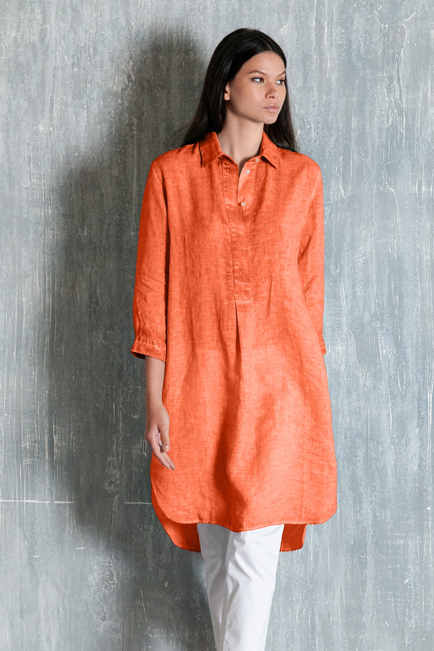 Midi Shirtdress Linen - Spritz