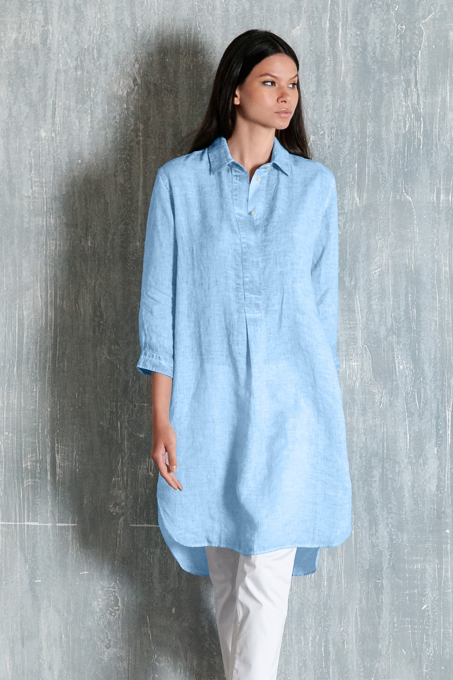 Midi Shirtdress Linen - Viking