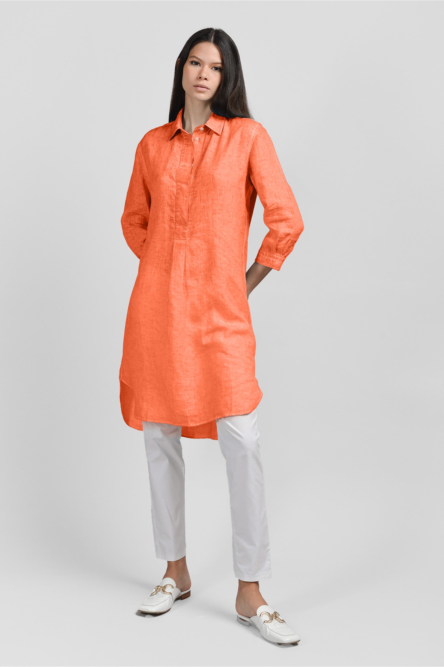 Midi Shirtdress Linen - Spritz