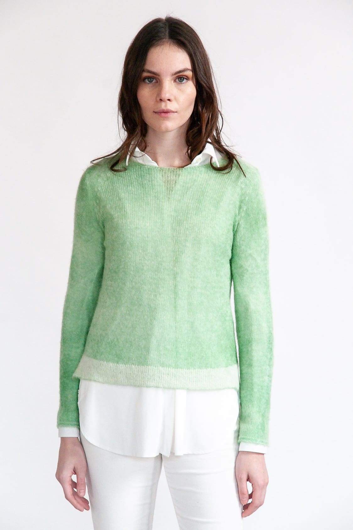 Alpaca Crew Neck Mint - Sweaters