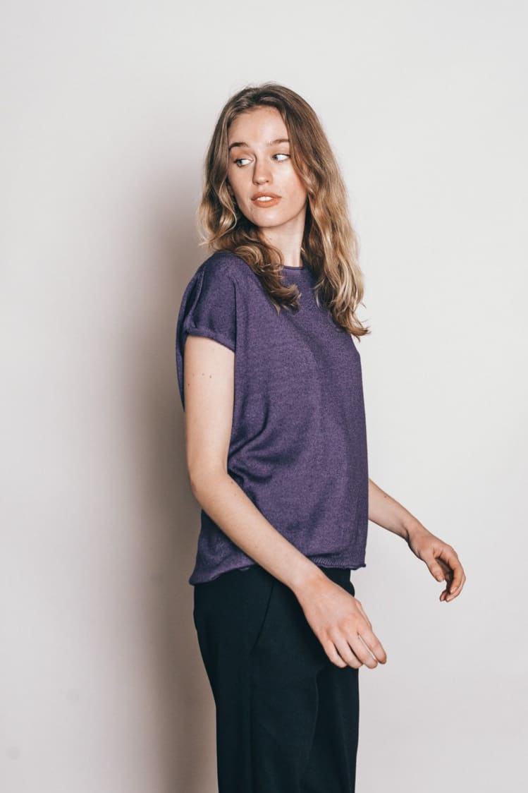 Avoch Dusk - Women Pull Over T-shirt in Merino Wool