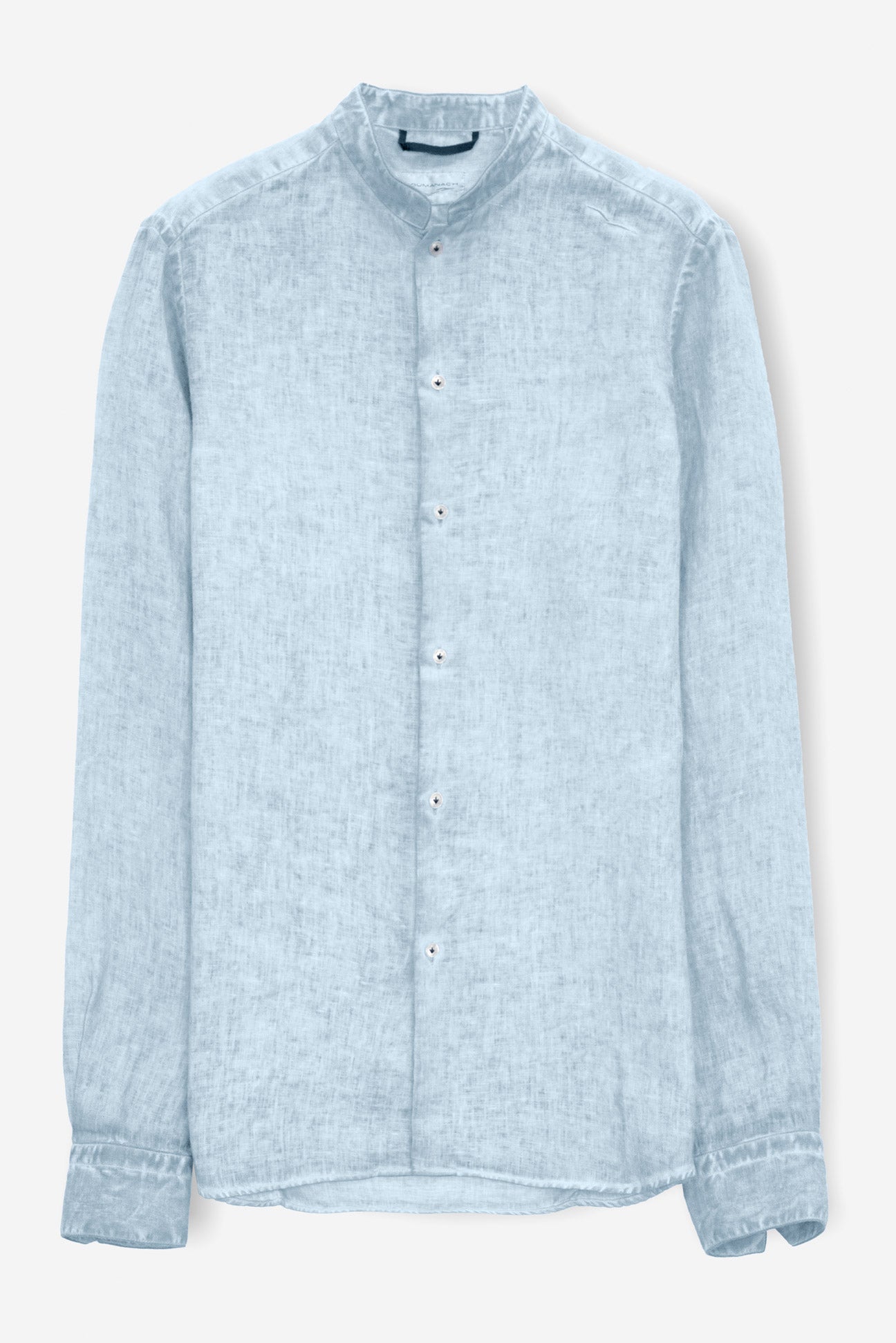 Banded Collar Linen Shirt - Anice - Shirts