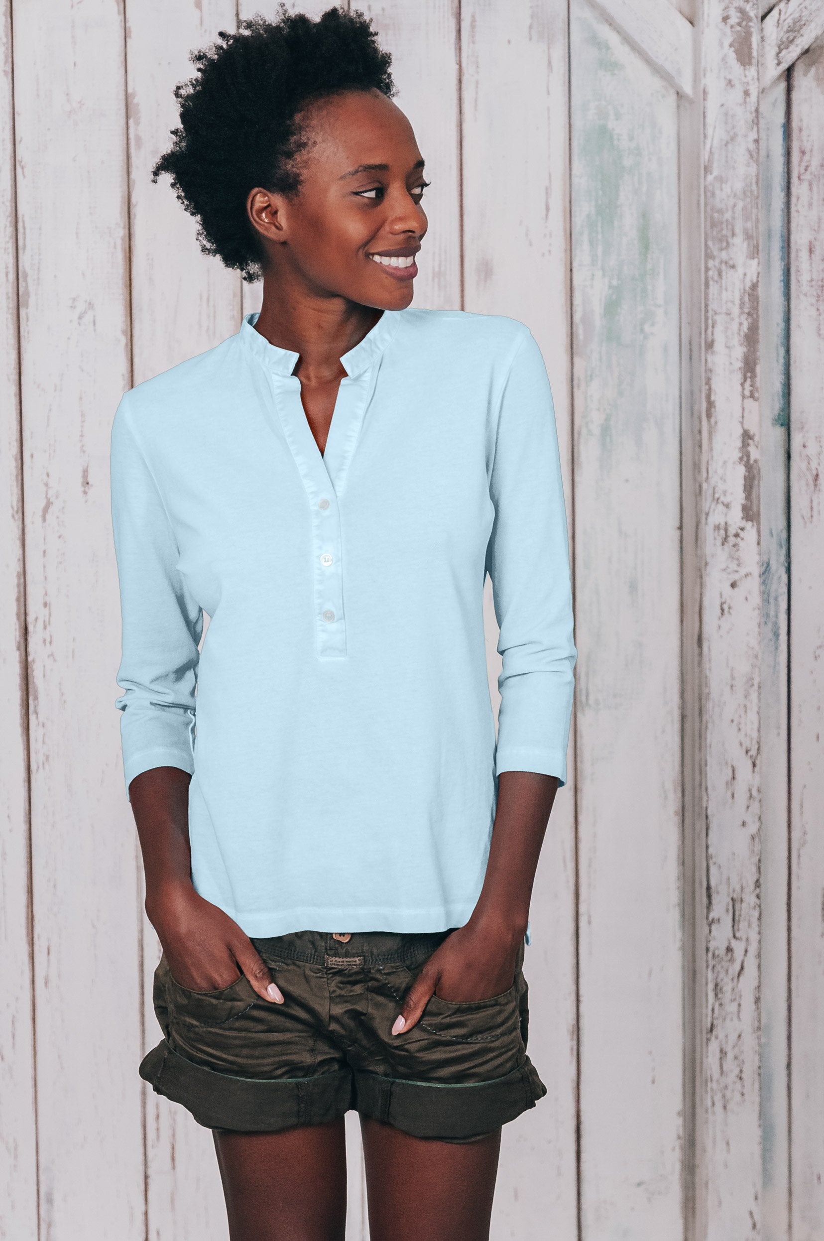 Banded Collar Polo Shirt - Bora - Polos