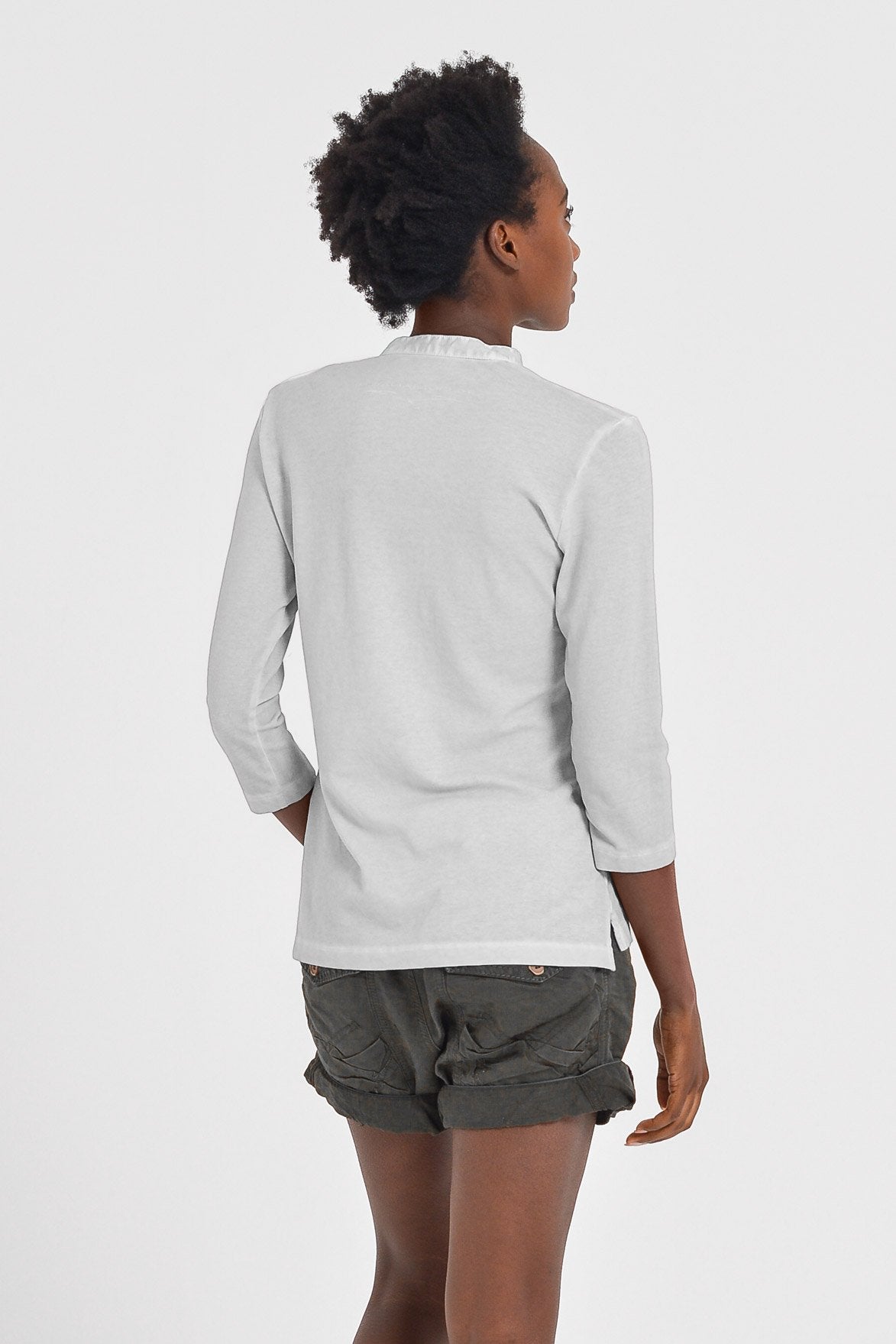 Banded Collar Polo Shirt - Marmo - Polos