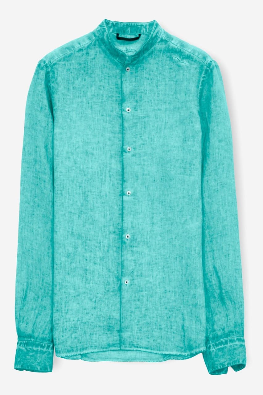 Banded Collar Voile Shirt - Paraggi - Shirts