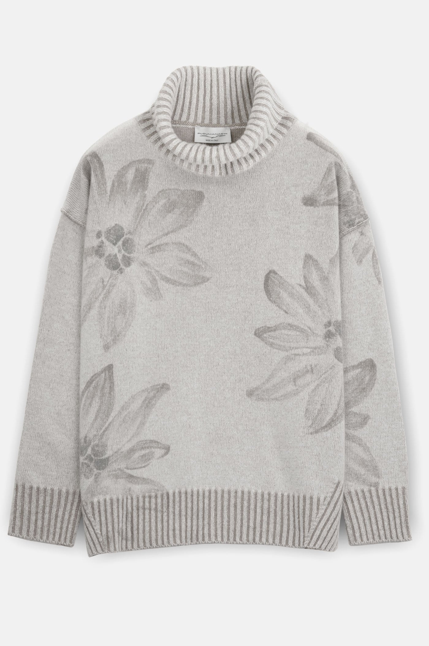 Bothy Edel Granite - Hand-Painted Plated Turtleneck Sweater 