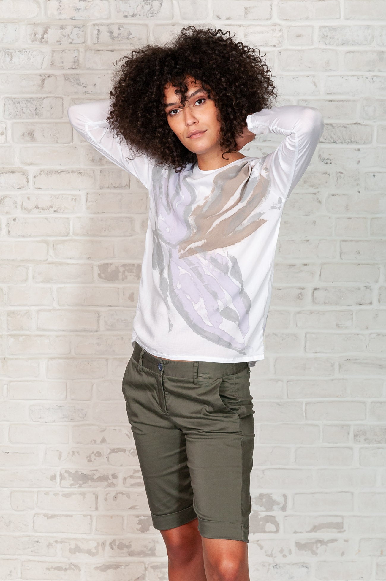 Butterfly Art Layback T-Shirt in Mauve