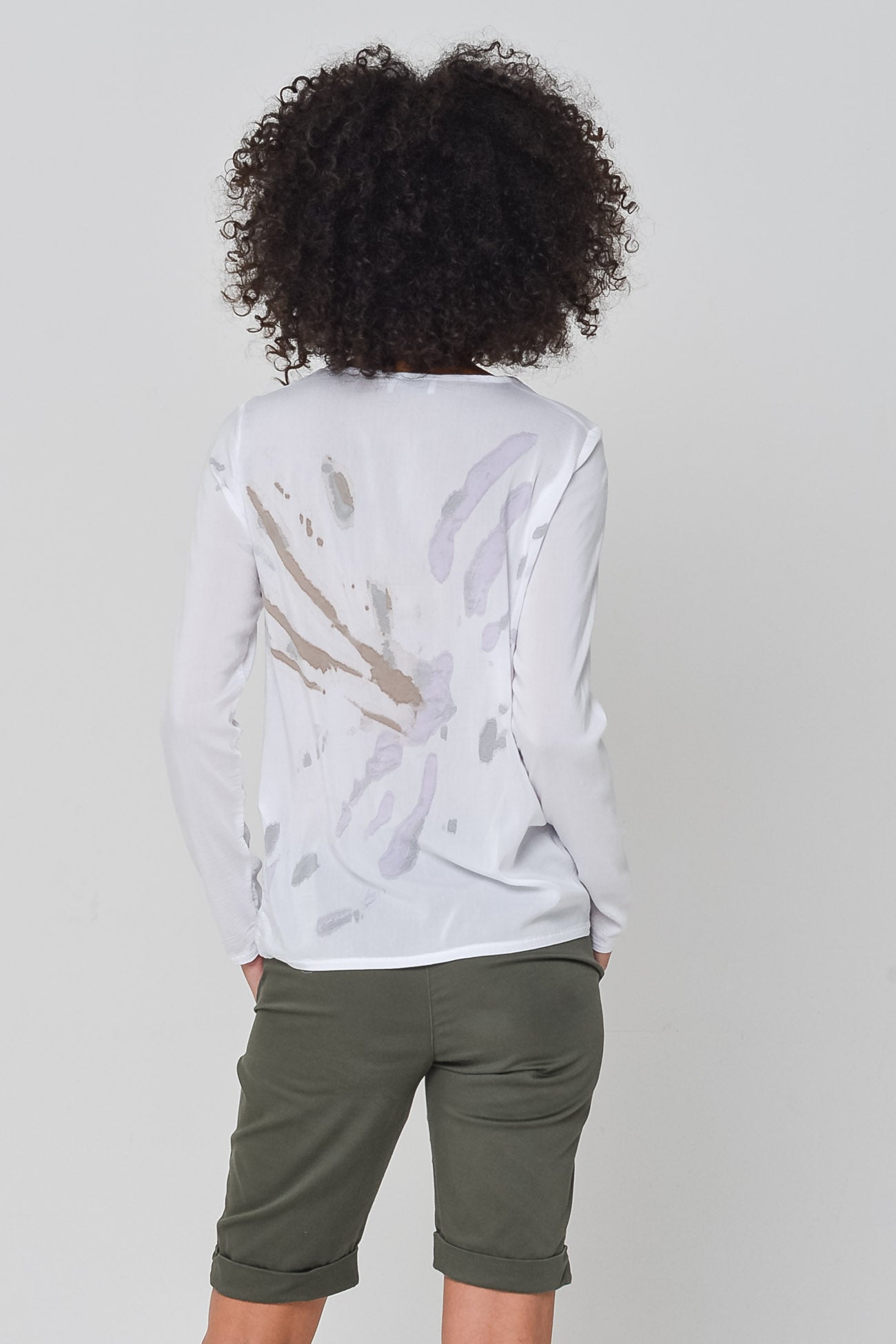 Butterfly Art Layback T-Shirt in Mauve