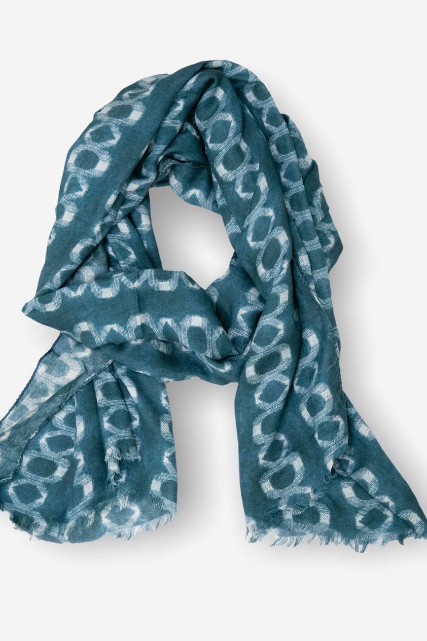 Cashmere Blend Scarf in Denim - O/S