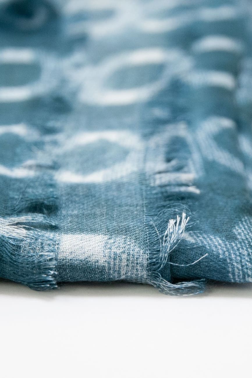 Cashmere Blend Scarf in Denim - O/S