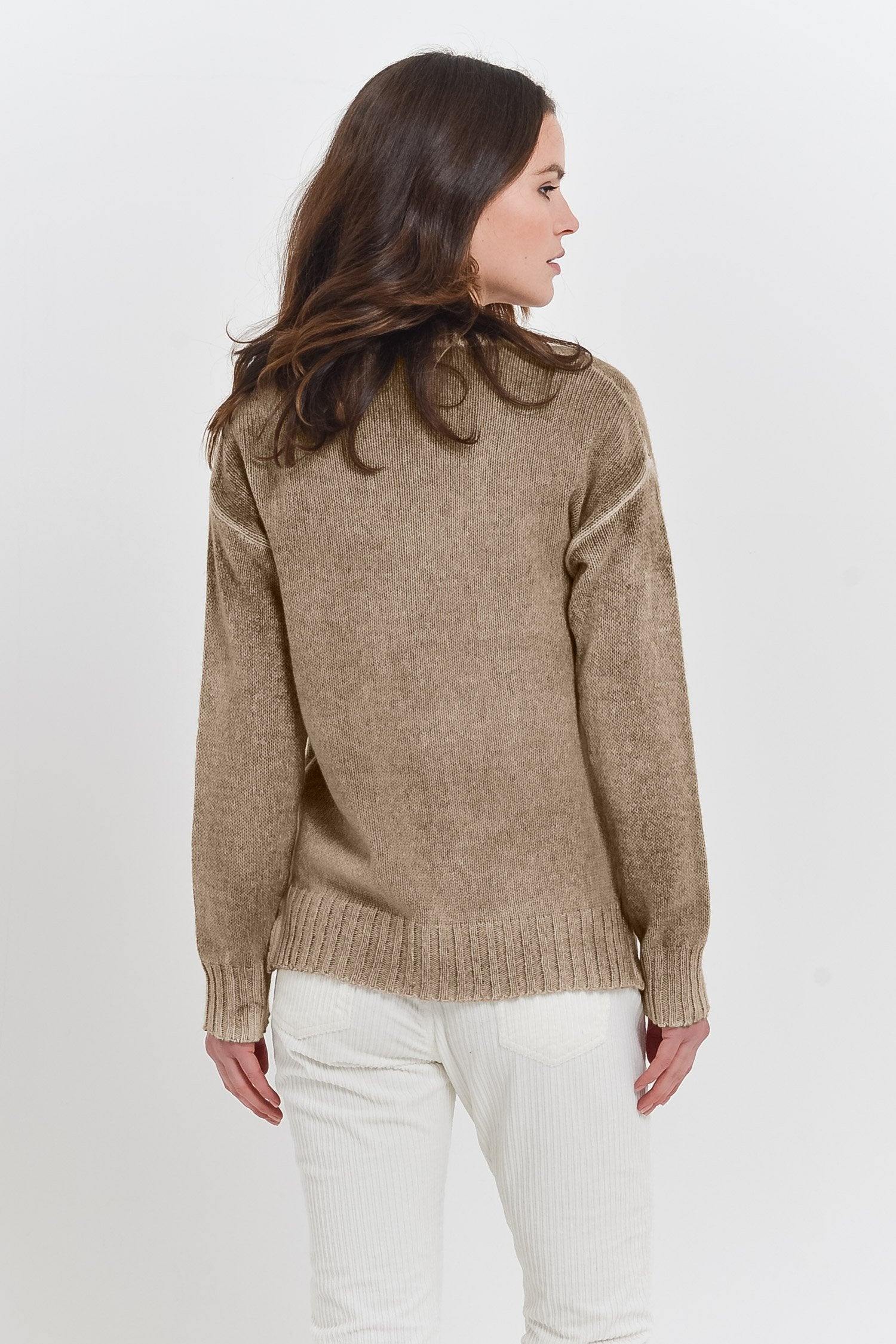 Copse Wood Spray Painted - Comfy Cable Sweater - Sweaters