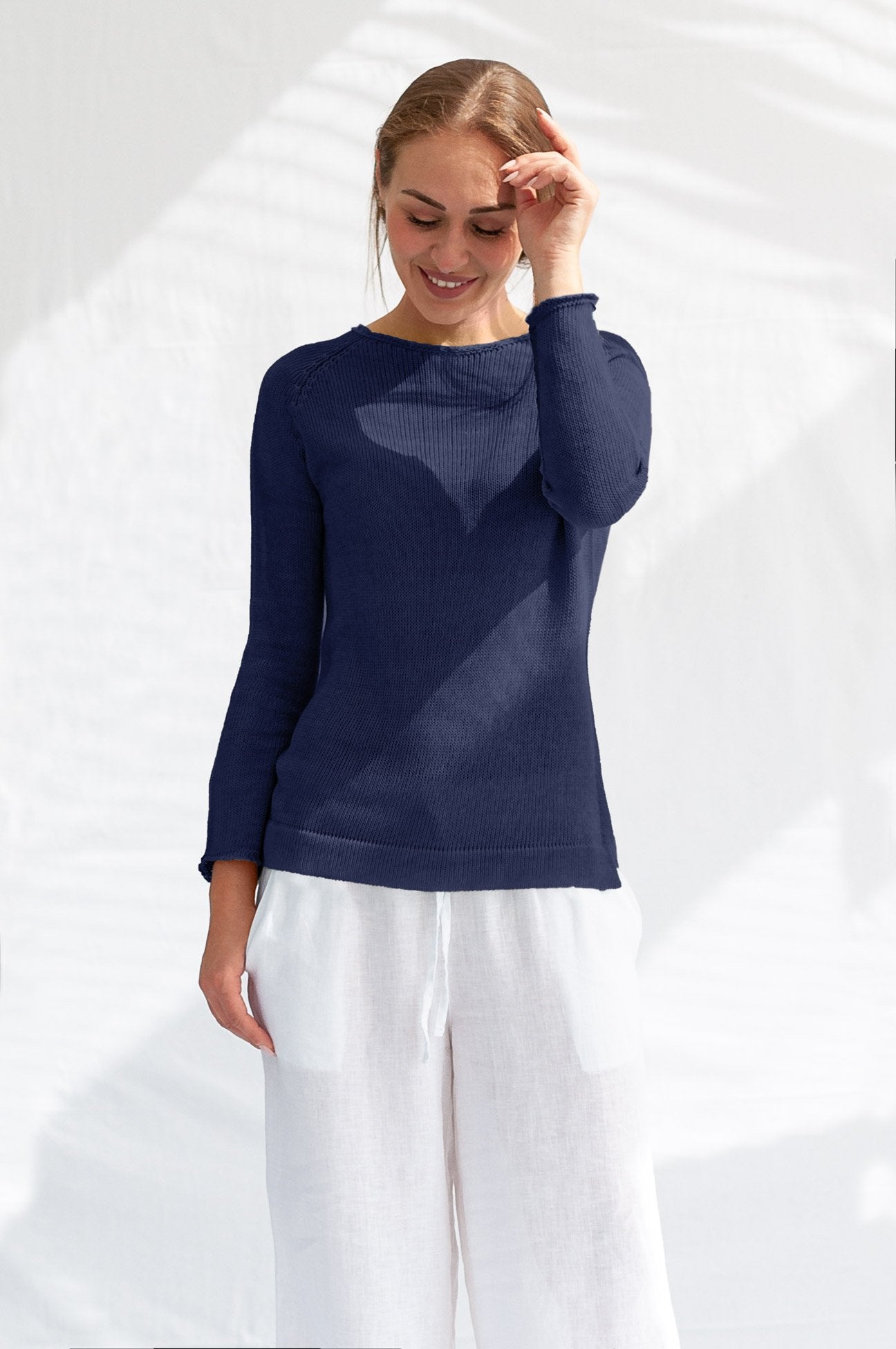 Cotton Cloud Pullover - Navy - Sweaters