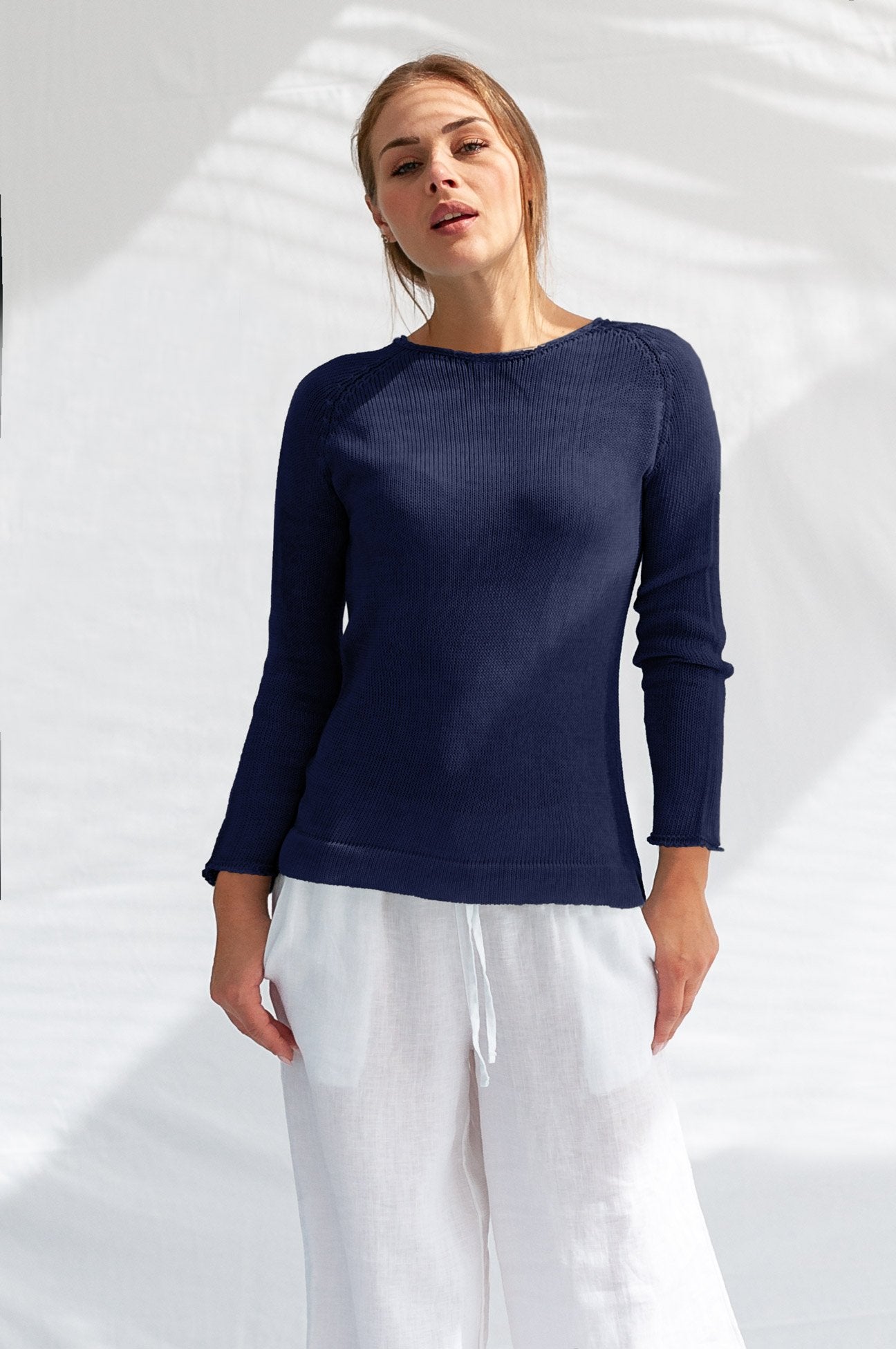 Cotton Cloud Pullover - Navy - Sweaters