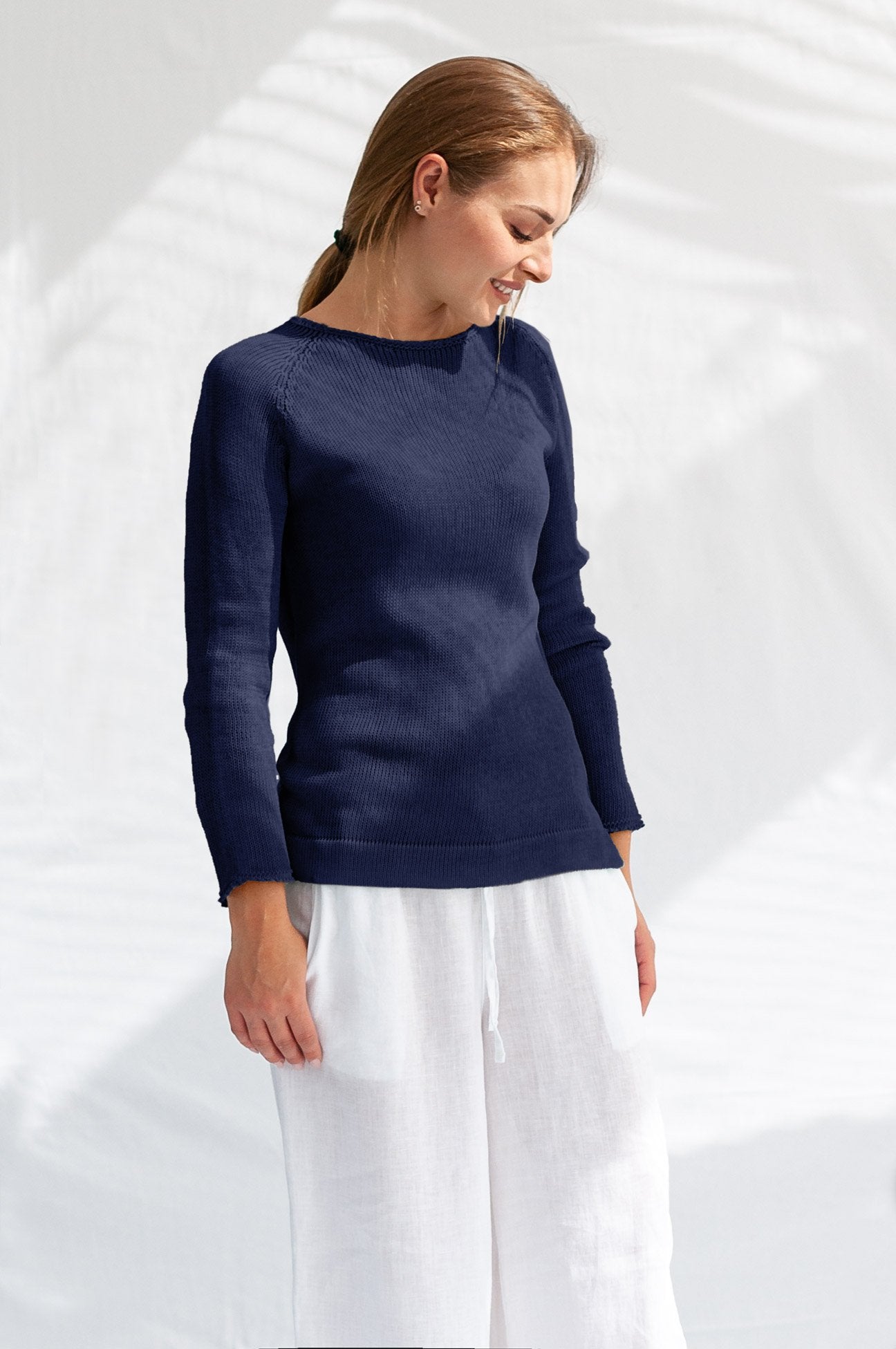Cotton Cloud Pullover - Navy - Sweaters
