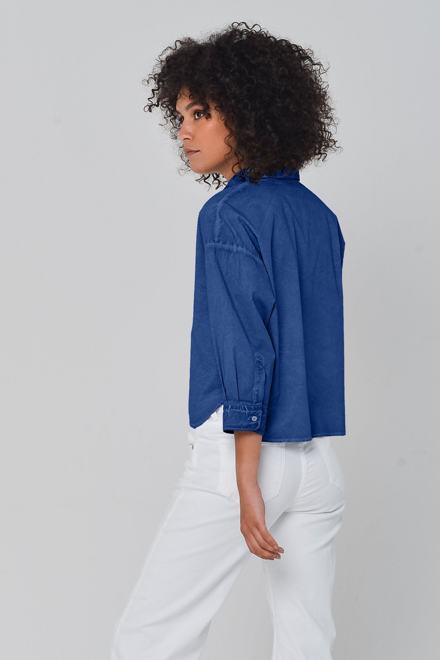 Crop Poplin Shirt Pacific - Shirts