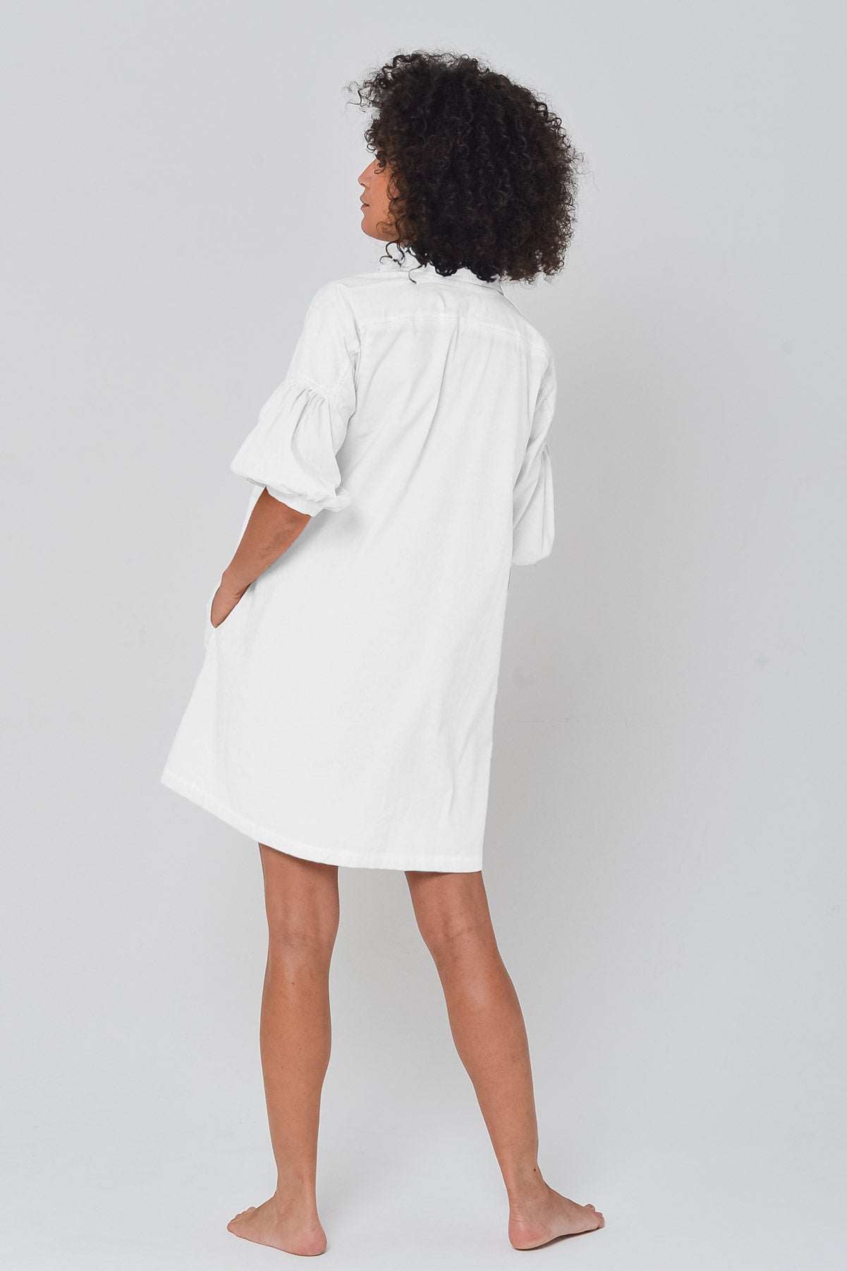 Day Off Poplin Shirtdress in White