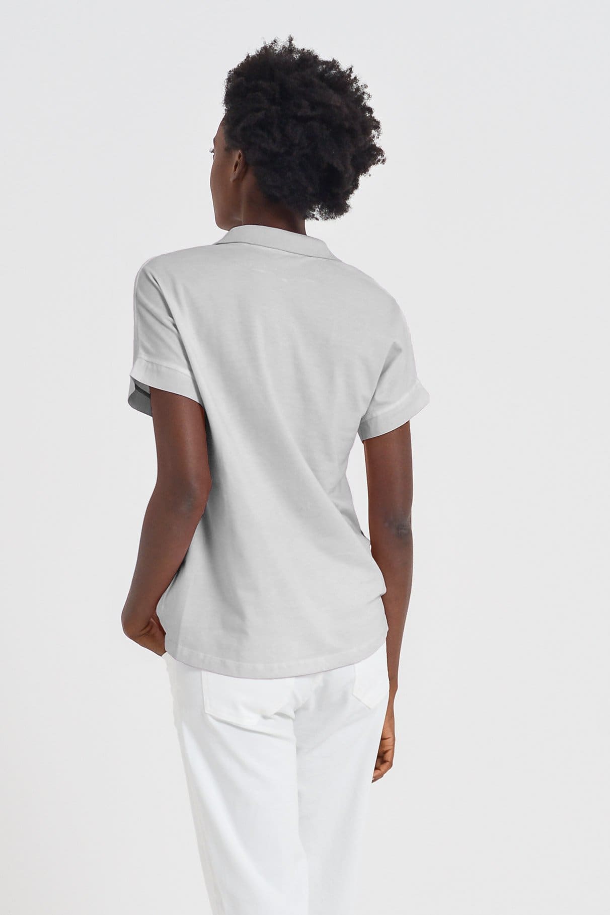 Drop Shoulder Polo Shirt - Marmo - Polos