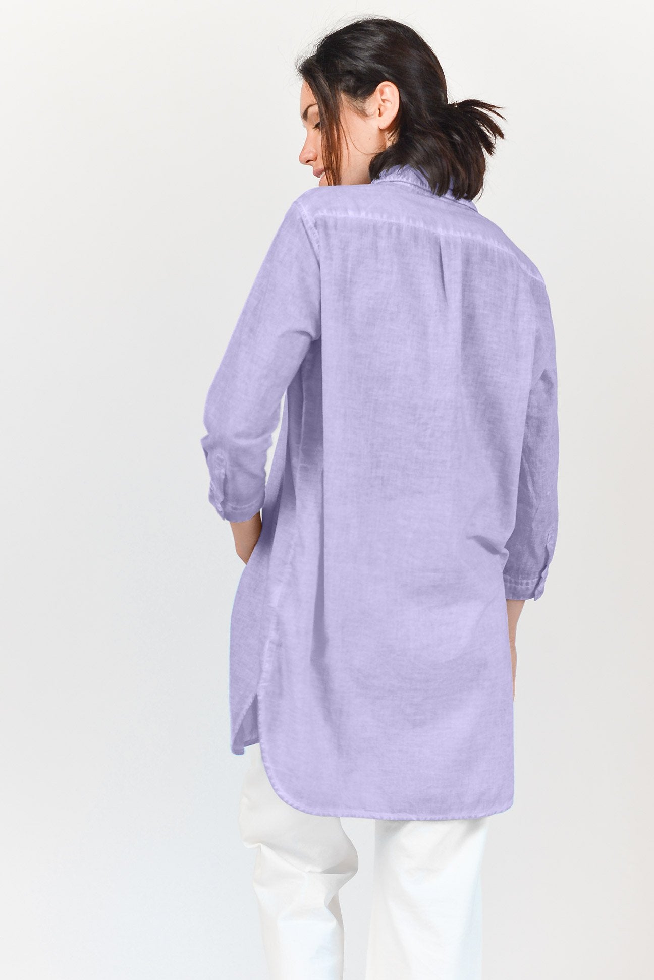 Effortless Voile Open Tunic - Glicine - Shirtdress
