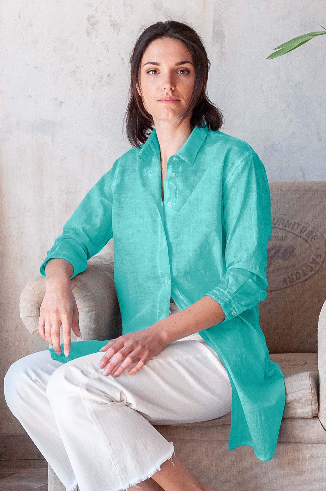 Effortless Voile Open Tunic - Paraggi - Shirtdress