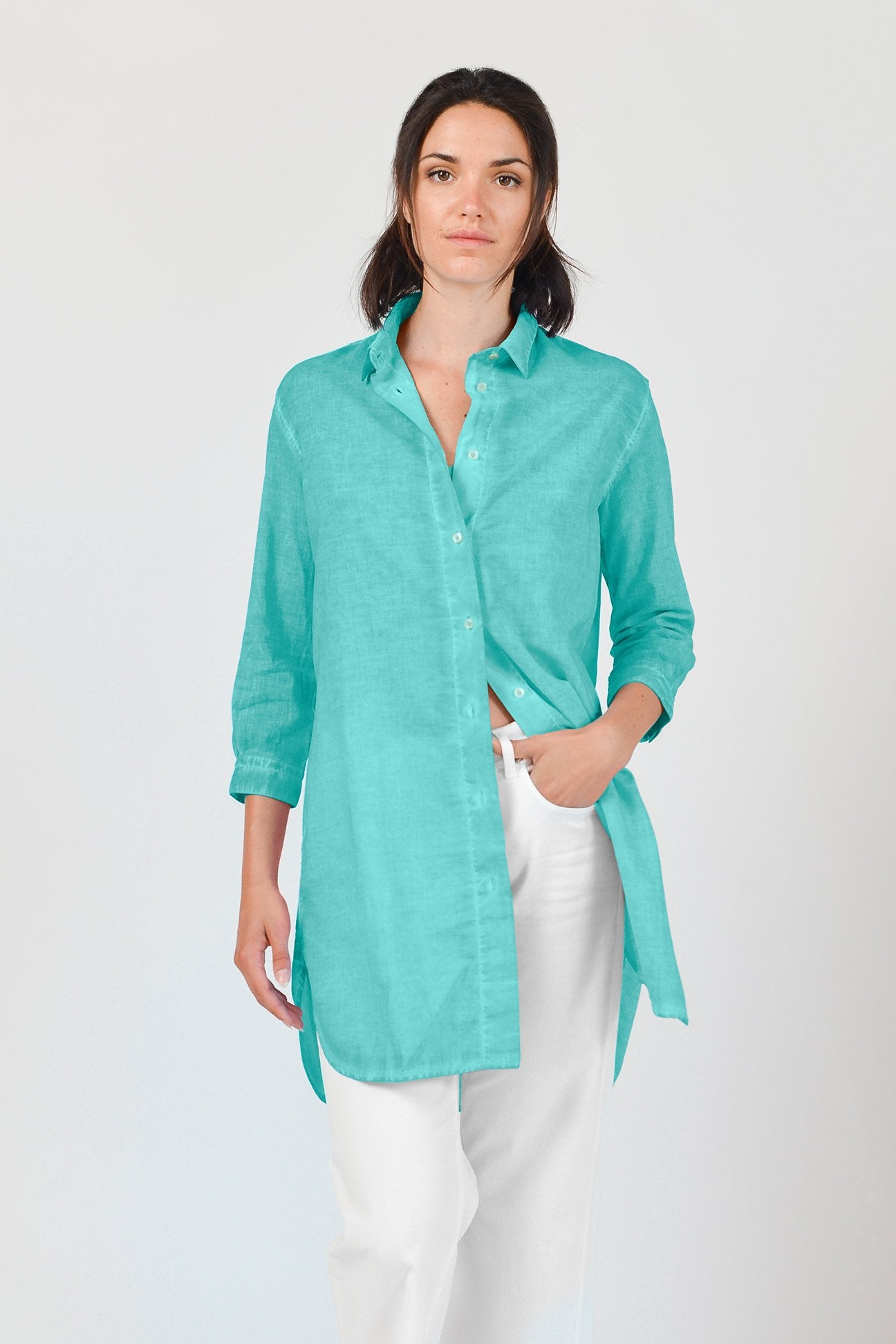 Effortless Voile Open Tunic - Paraggi - Shirtdress