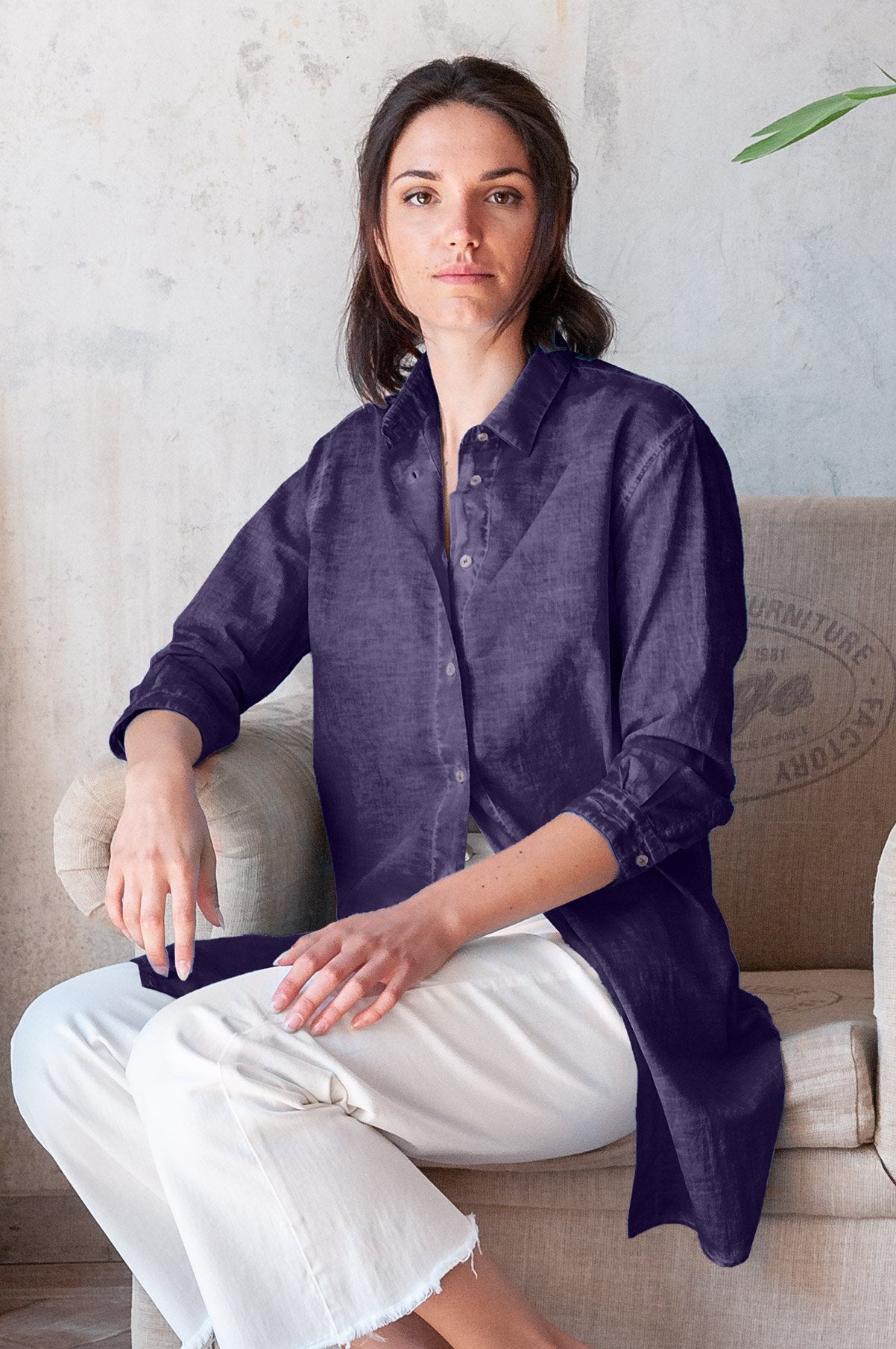 Effortless Voile Open Tunic - More - Shirtdress
