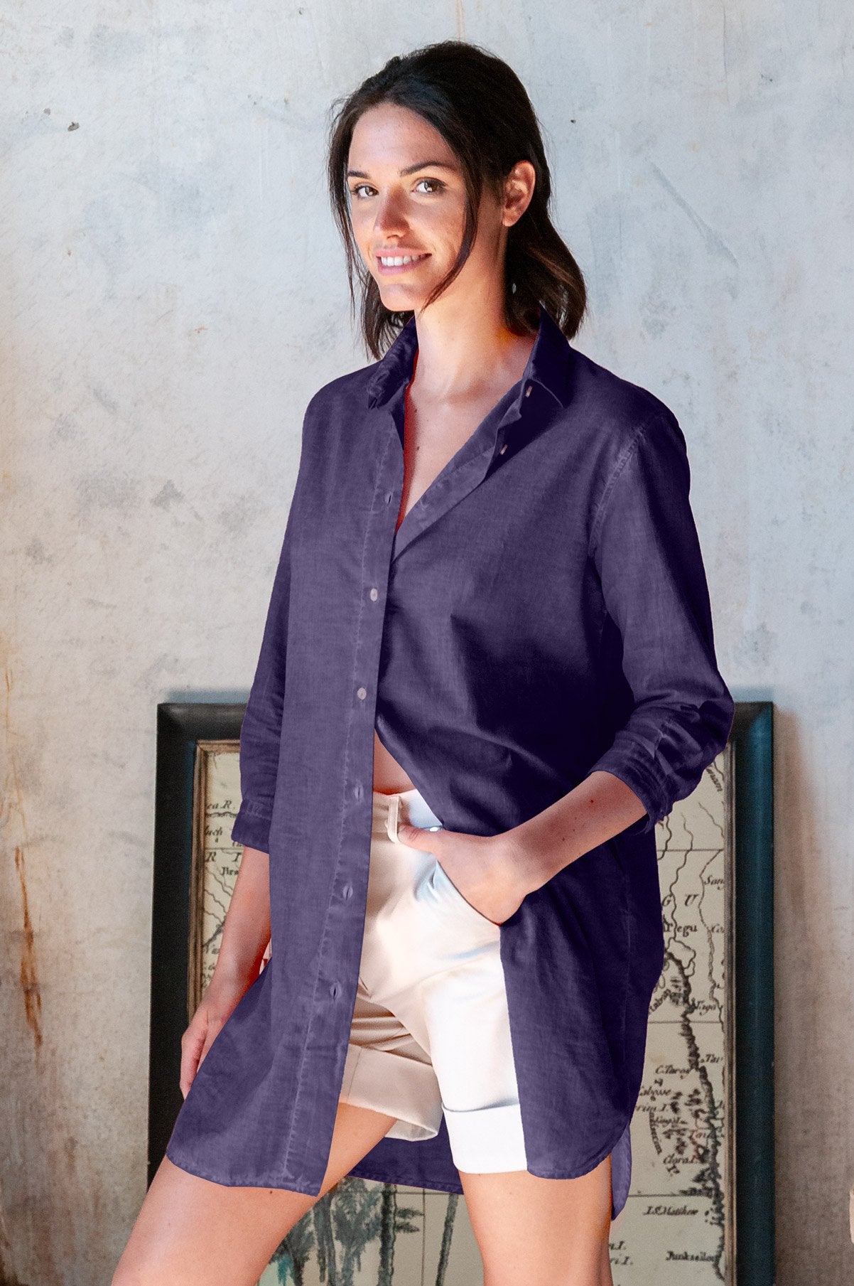 Effortless Voile Open Tunic - More - Shirtdress