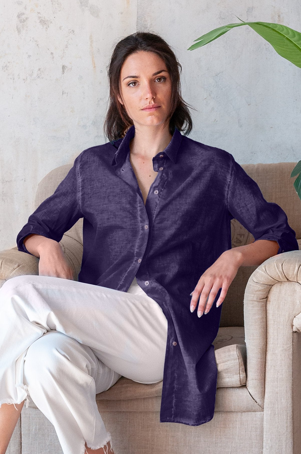 Effortless Voile Open Tunic - More - Shirtdress